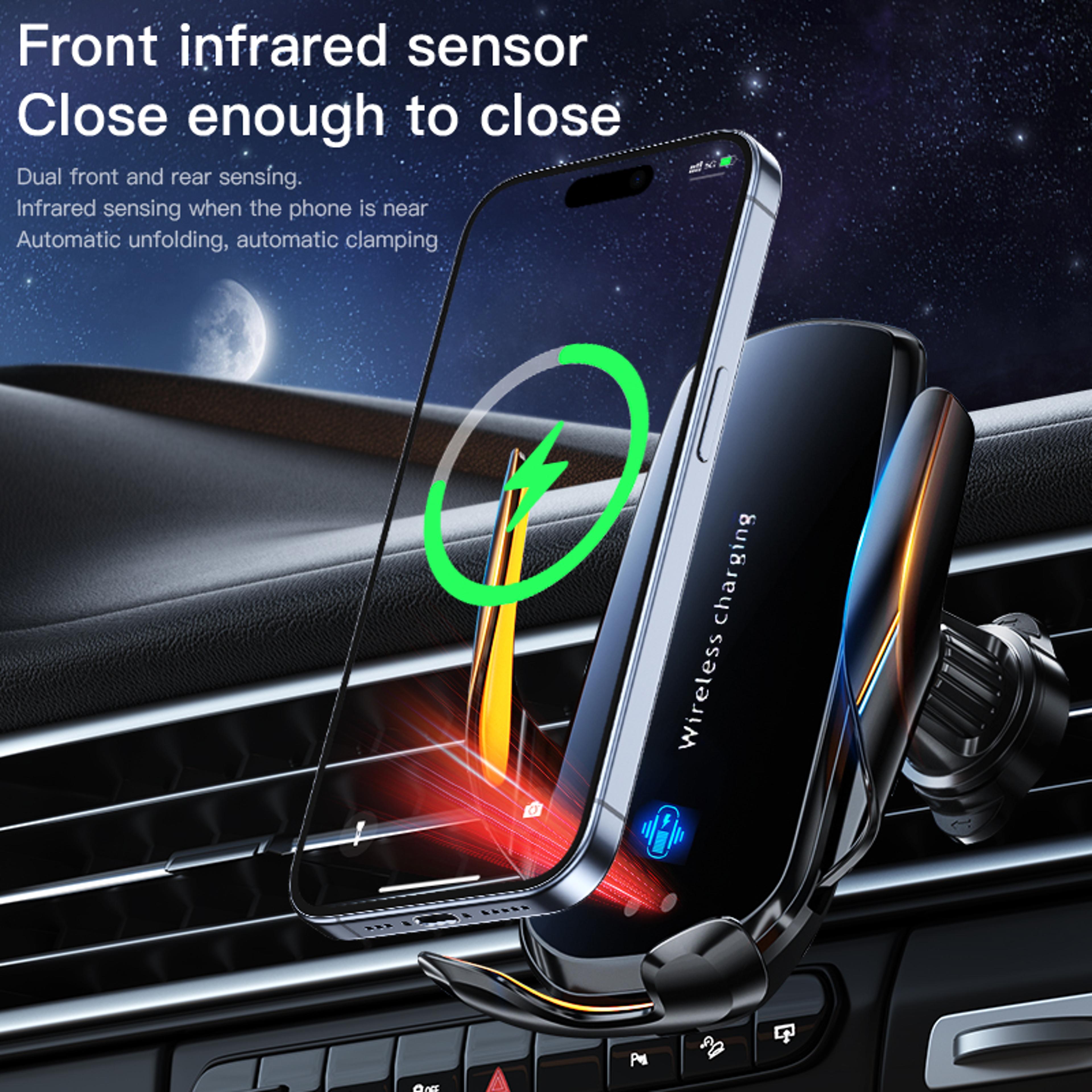 Wireless Car Charger Mount With Rotating Vent Clip For MagSafe Compatible Phones 4