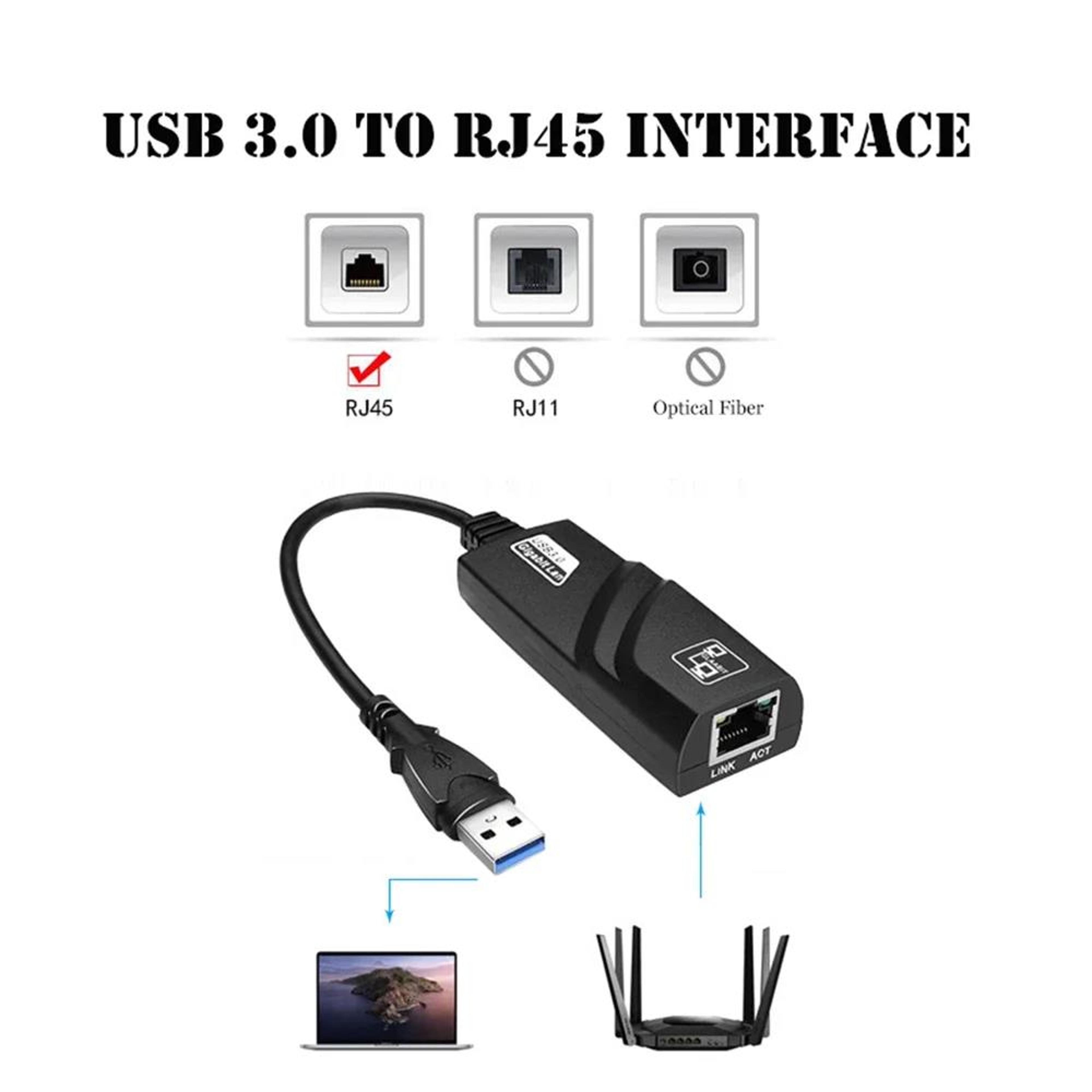 USB C Ethernet Adapter With USB Gigabit Network Adapter For Laptops  Desktops 4
