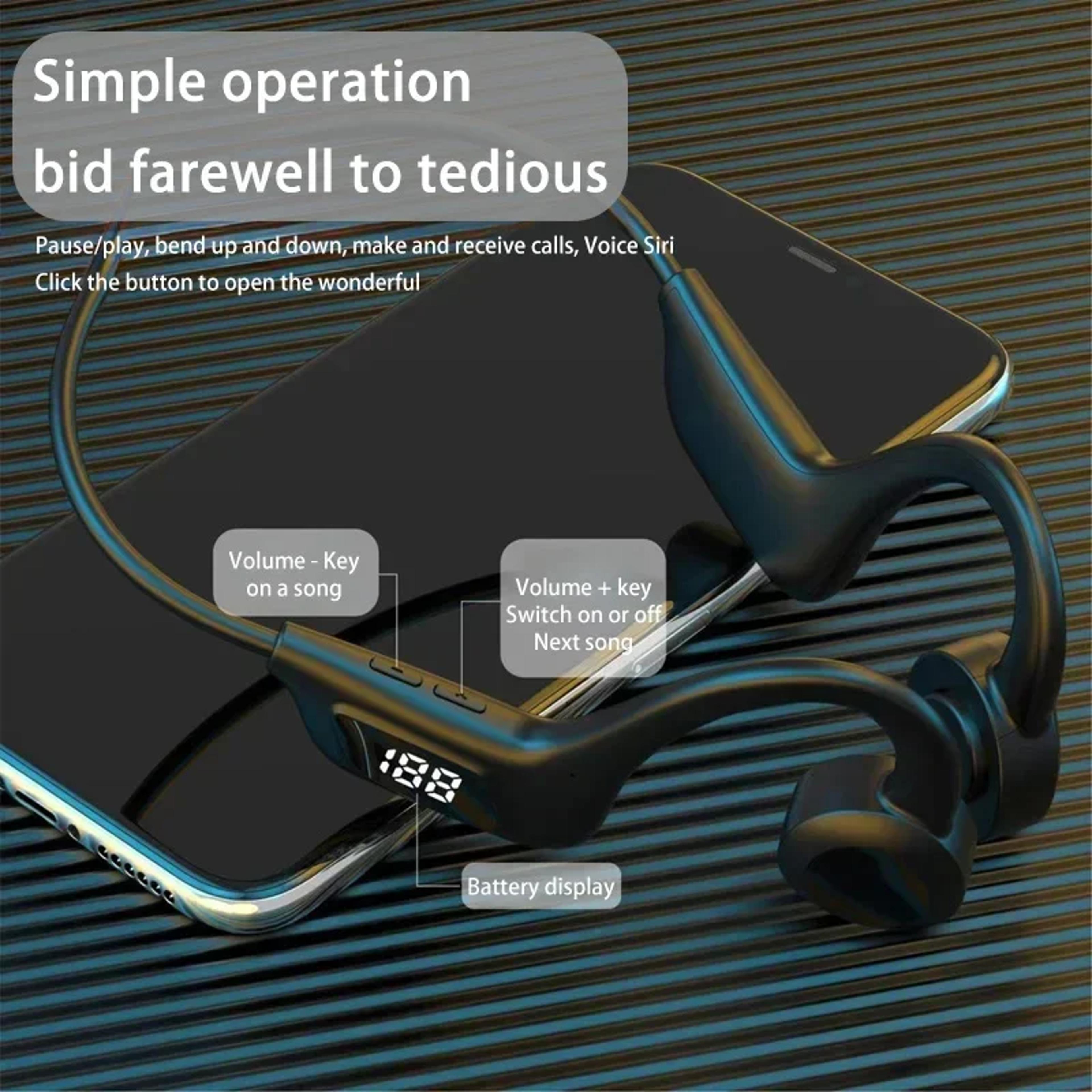 Wireless Bone Conduction Headphones With Bluetooth Mic For Sports Running  Swimming 5