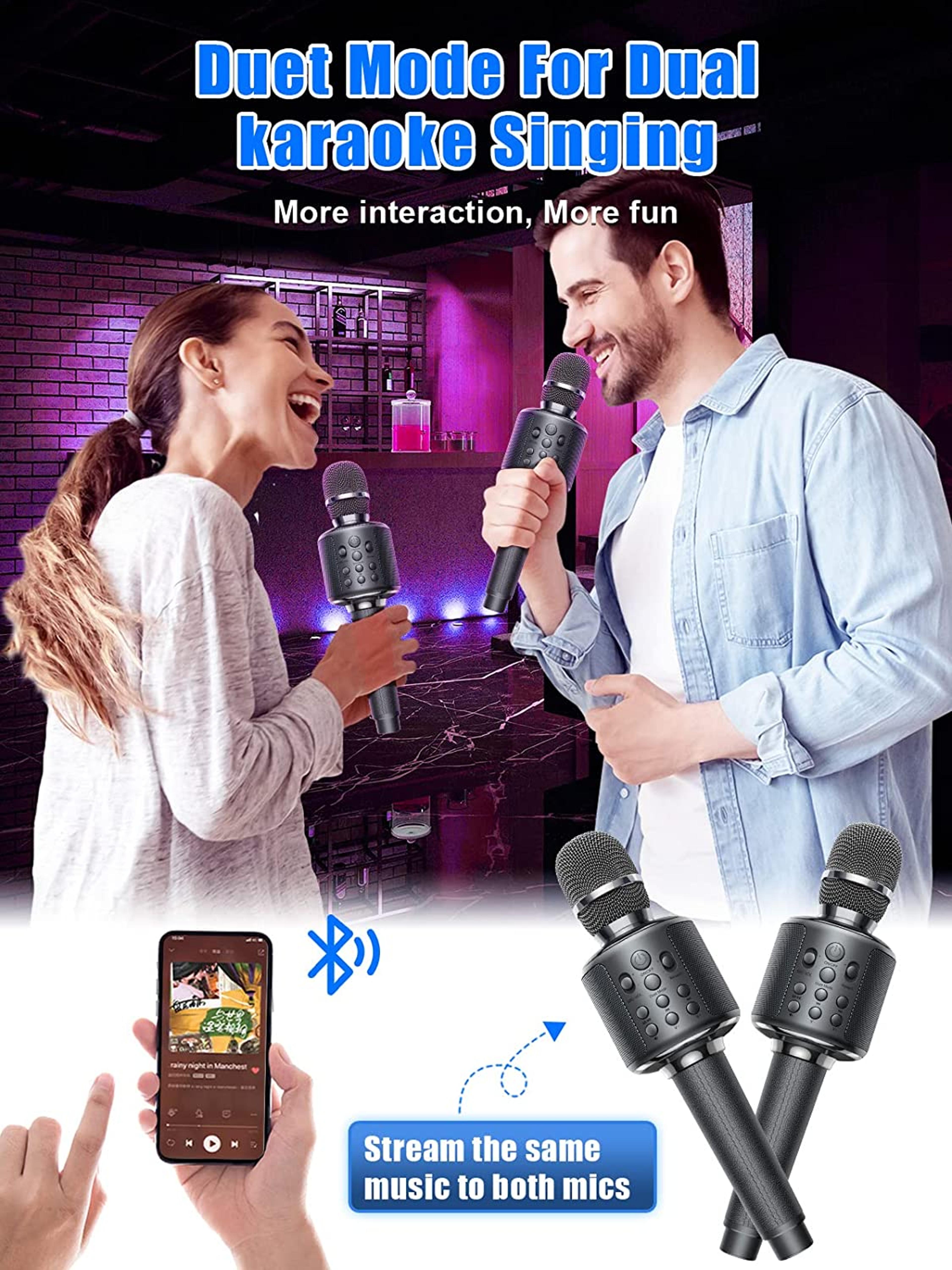 Bluetooth Karaoke Microphone With Speaker Portable Wireless Singing Machine For Kids  Adults 6