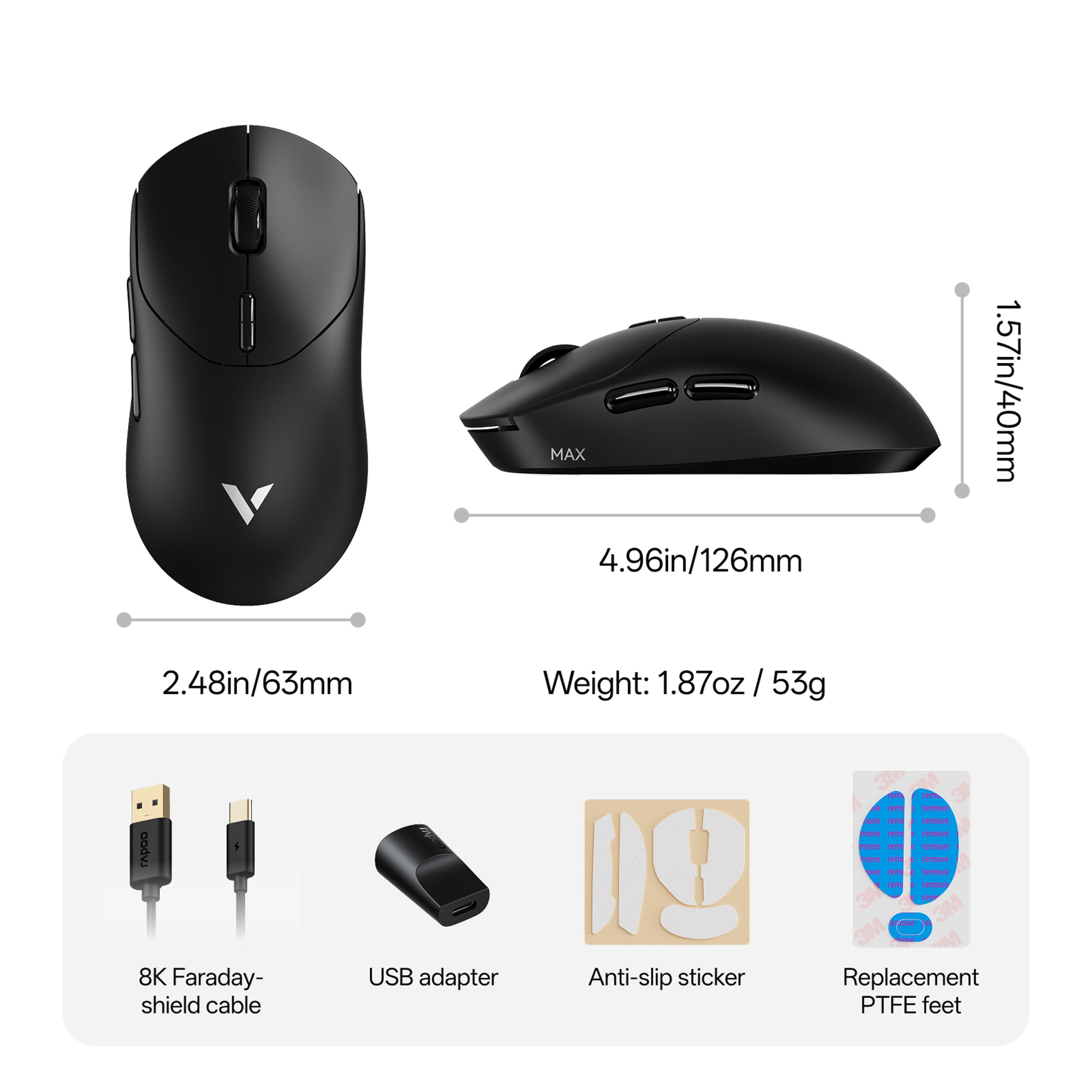Wireless Gaming Mouse With Polling Rate Optical Sensor Lightweight Ergonomic Mouse For PC  Laptop 10