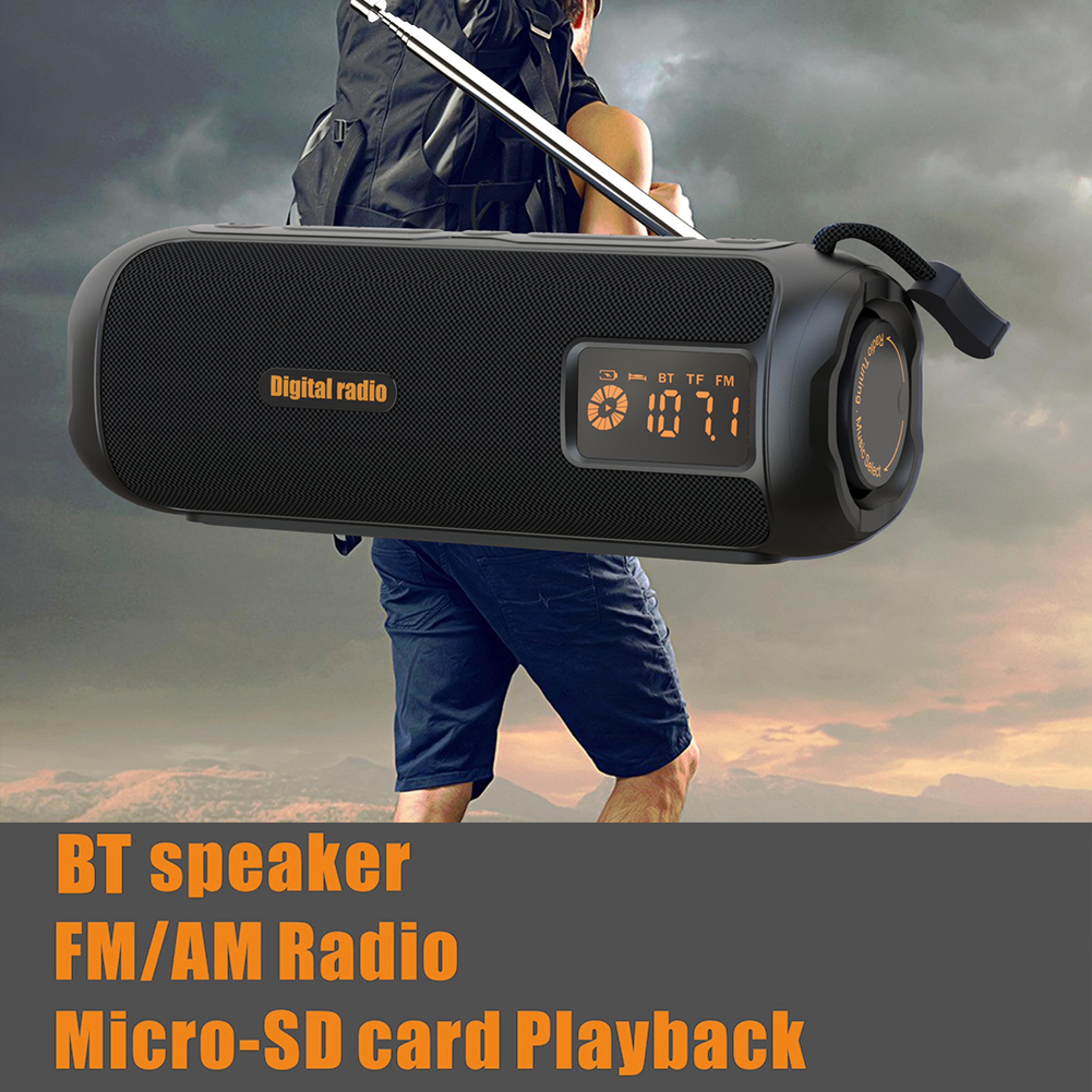 Portable Bluetooth Speaker With FM Radio Rechargeable Wireless Radio And LED Display 2
