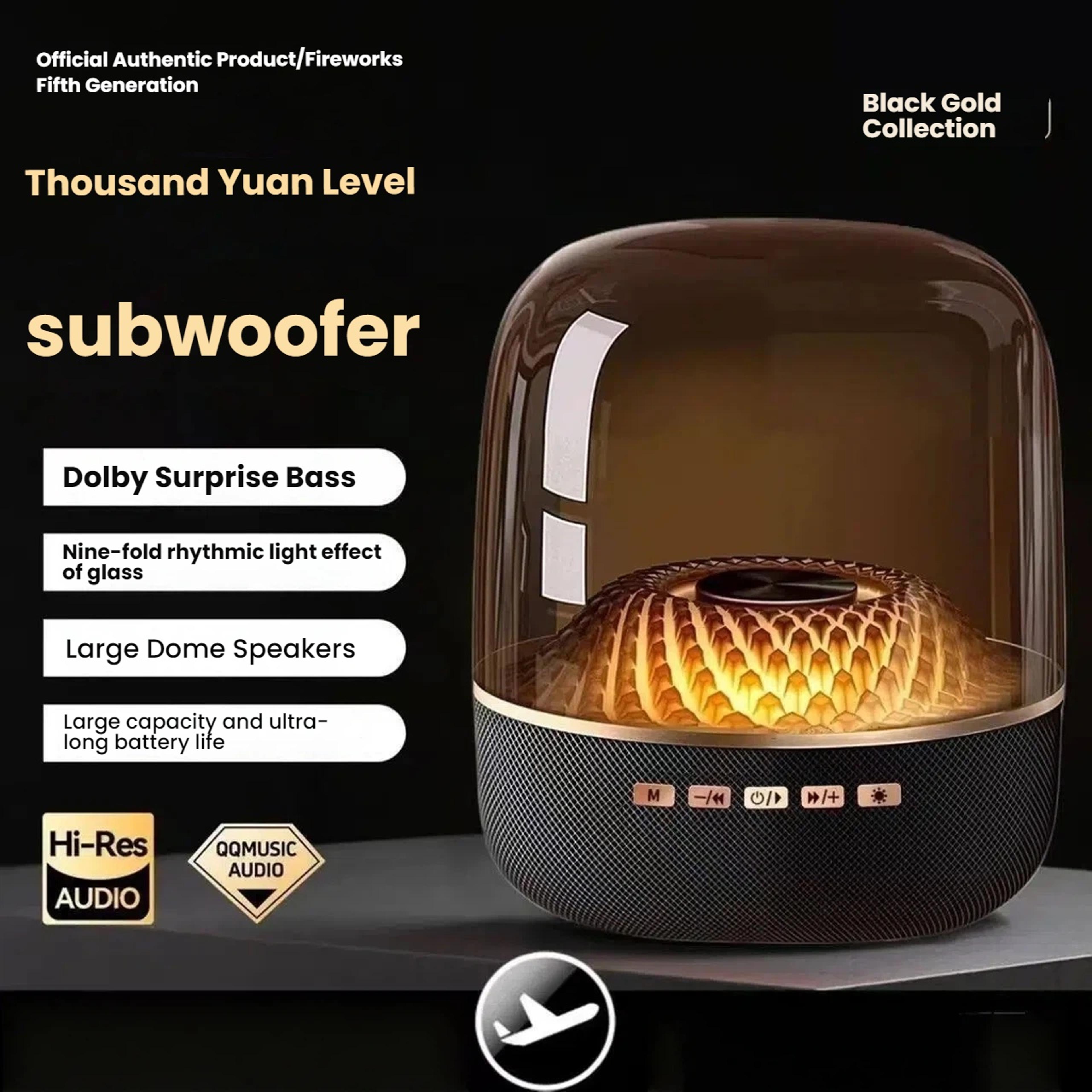Crystal Pro Portable Bluetooth Speaker With Deep Bass TF Card Slot  FM Radio 1
