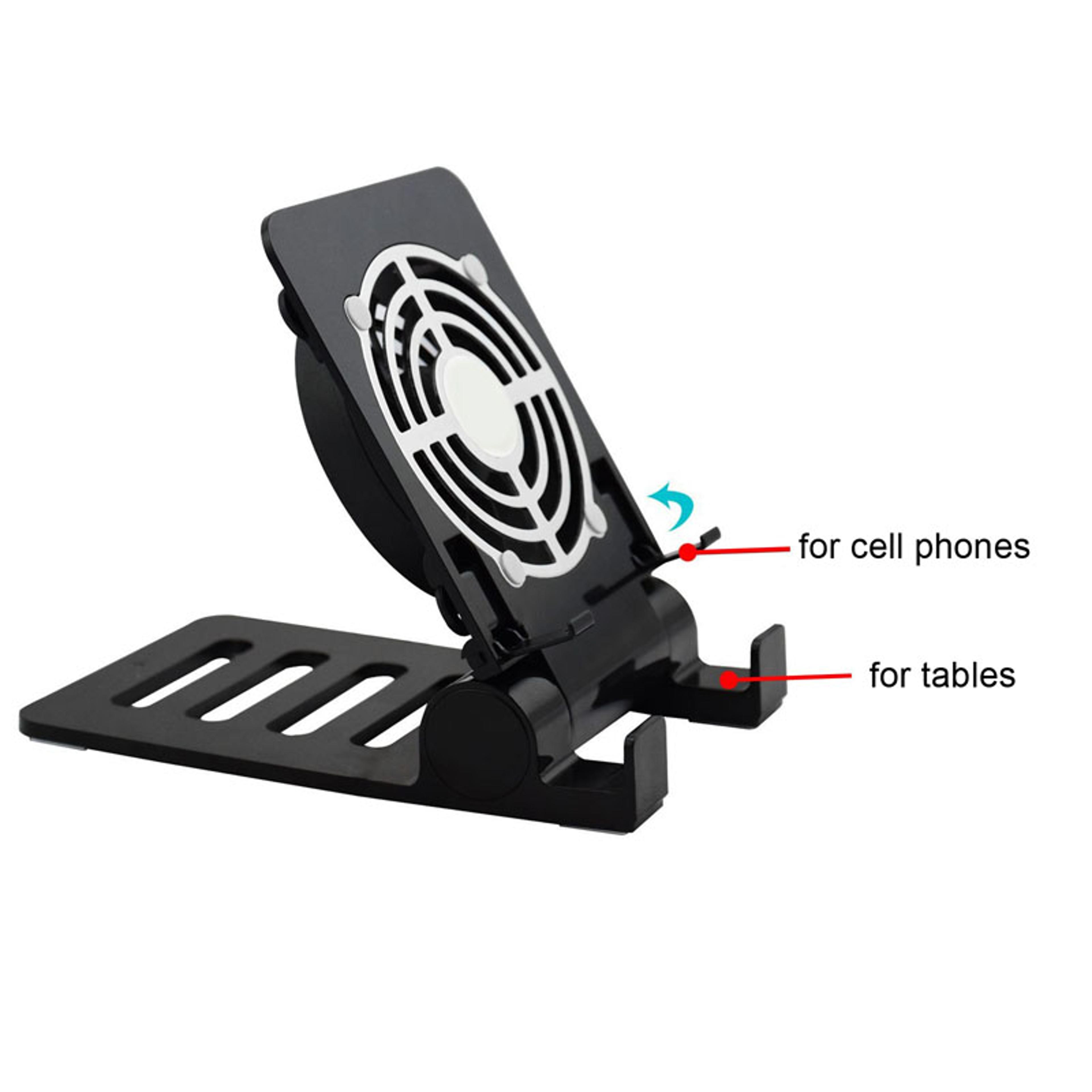 USB Desk Fan With Foldable Phone  Tablet Stand Cooling Pad For Laptops 2