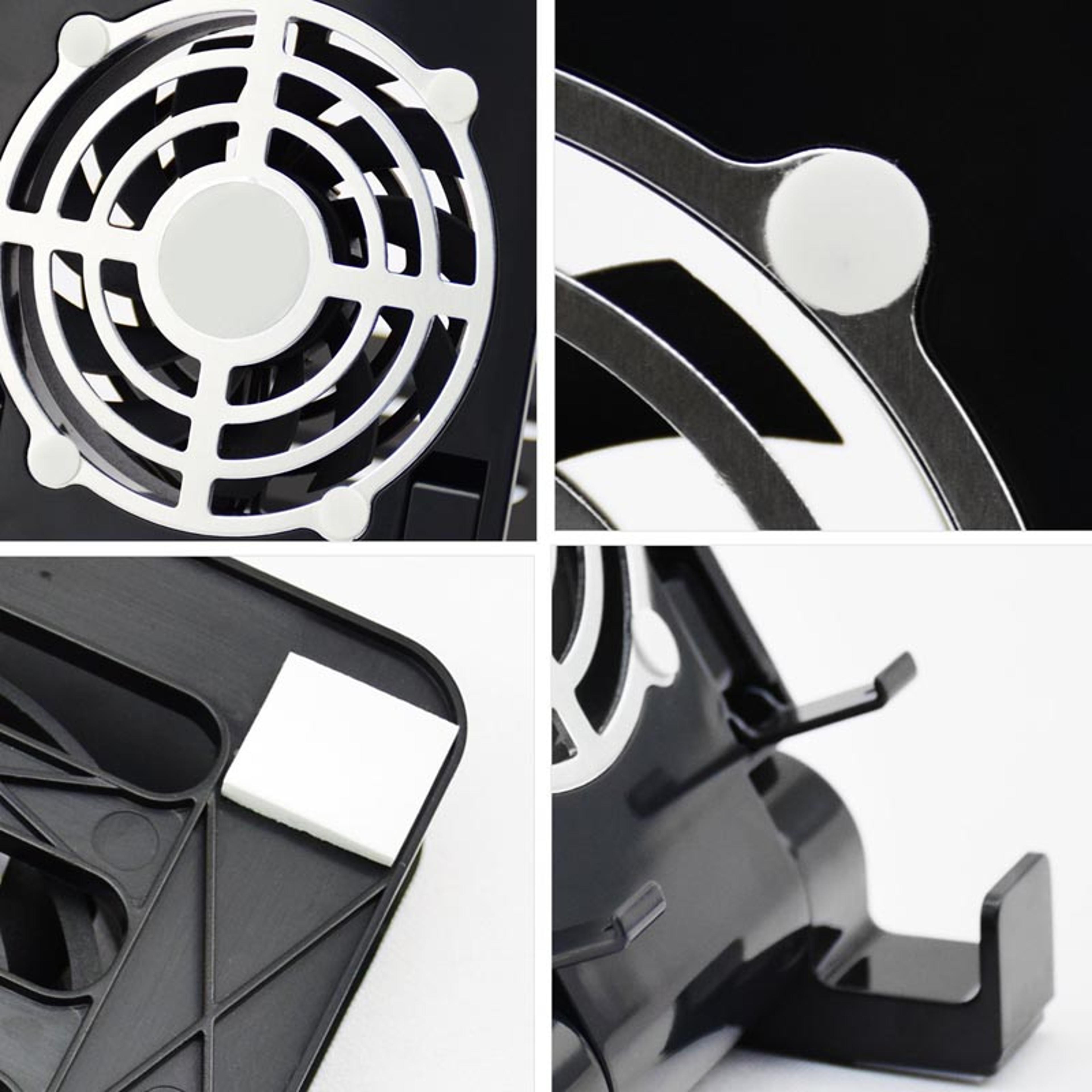 USB Desk Fan With Foldable Phone  Tablet Stand Cooling Pad For Laptops 4