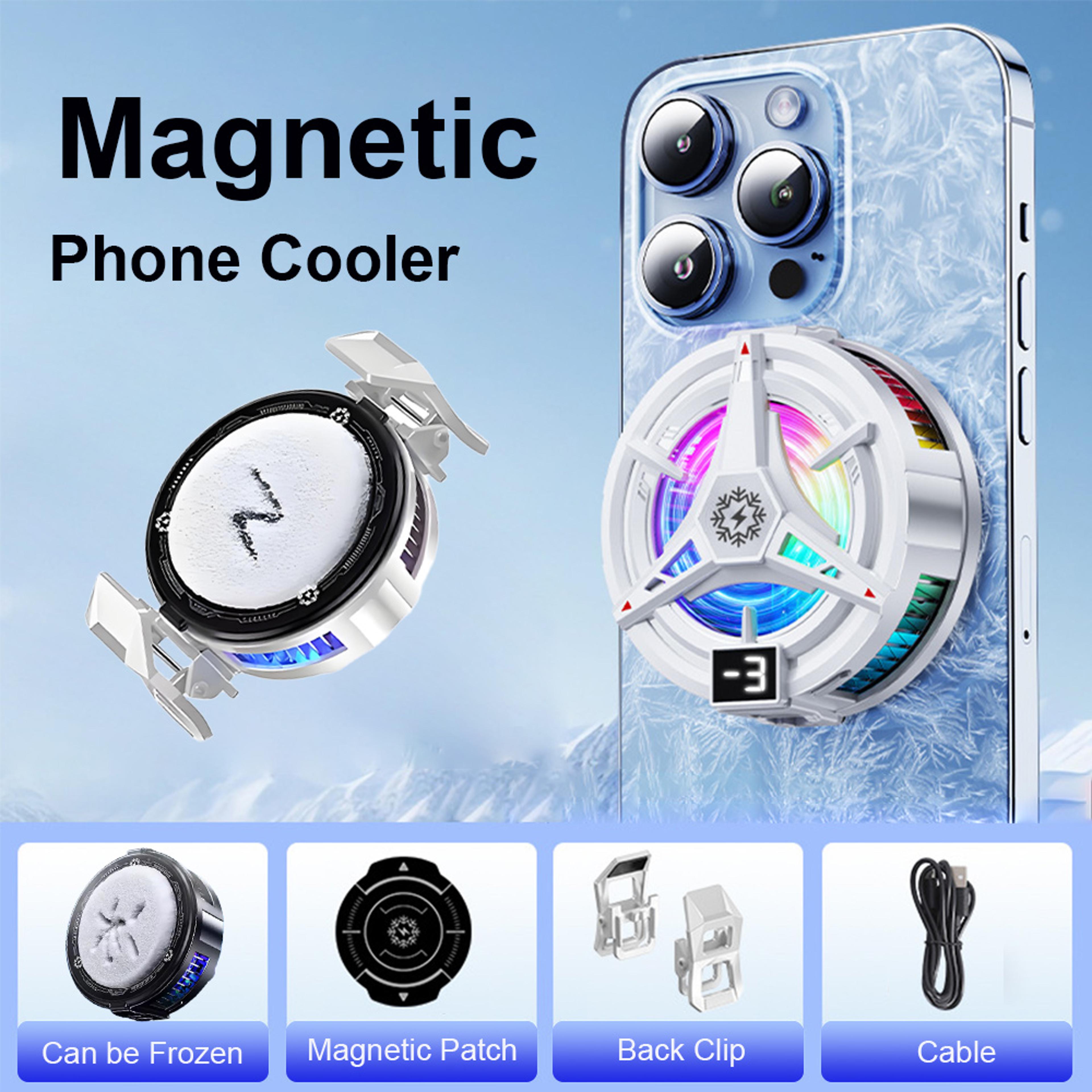 Magnetic Phone Cooler With RGB Light Semiconductor Cooling Fan For MagSafe IPhone Android  IPad 2