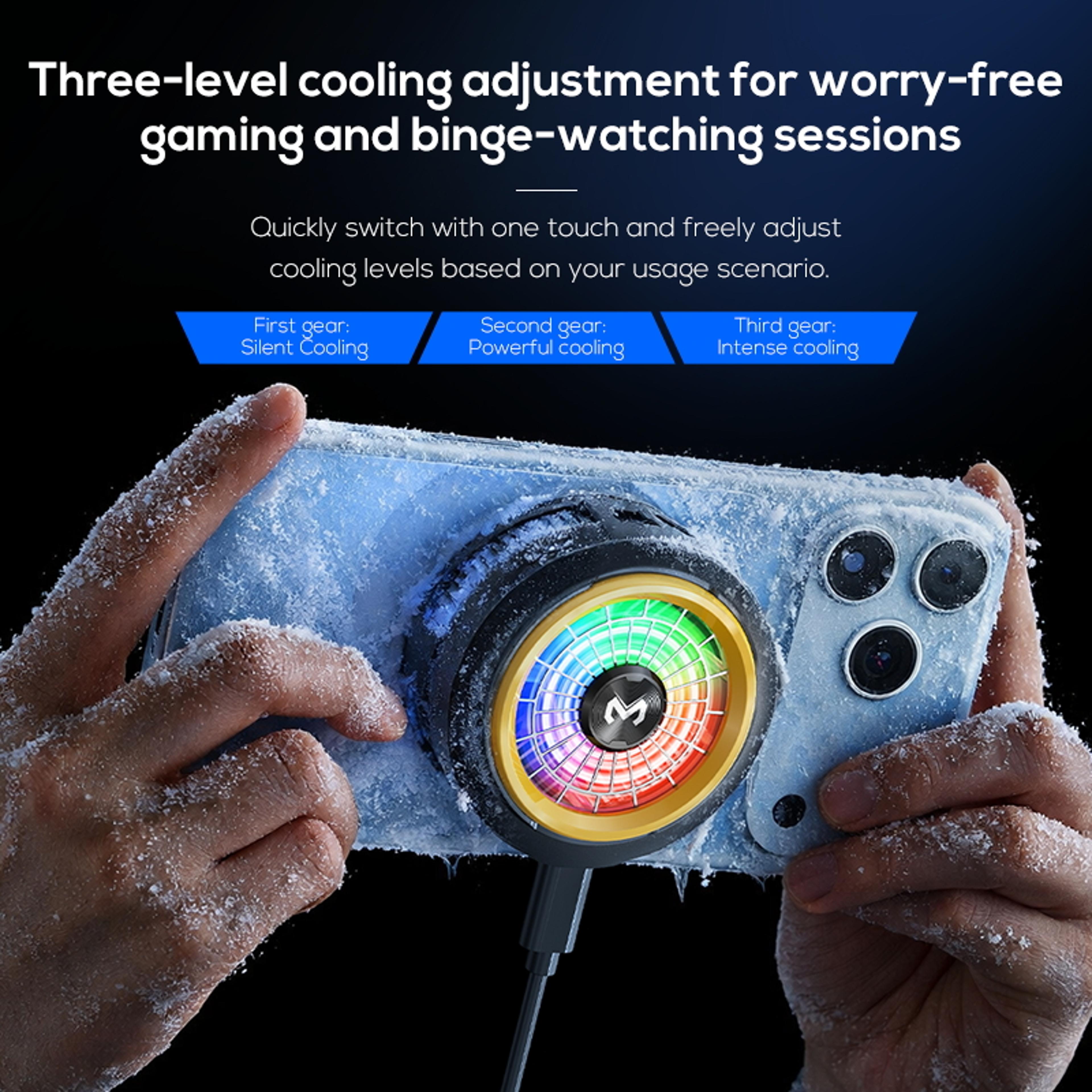 Magnetic Phone Cooler With Semiconductor Cooling Fan For Mobile Gaming 2