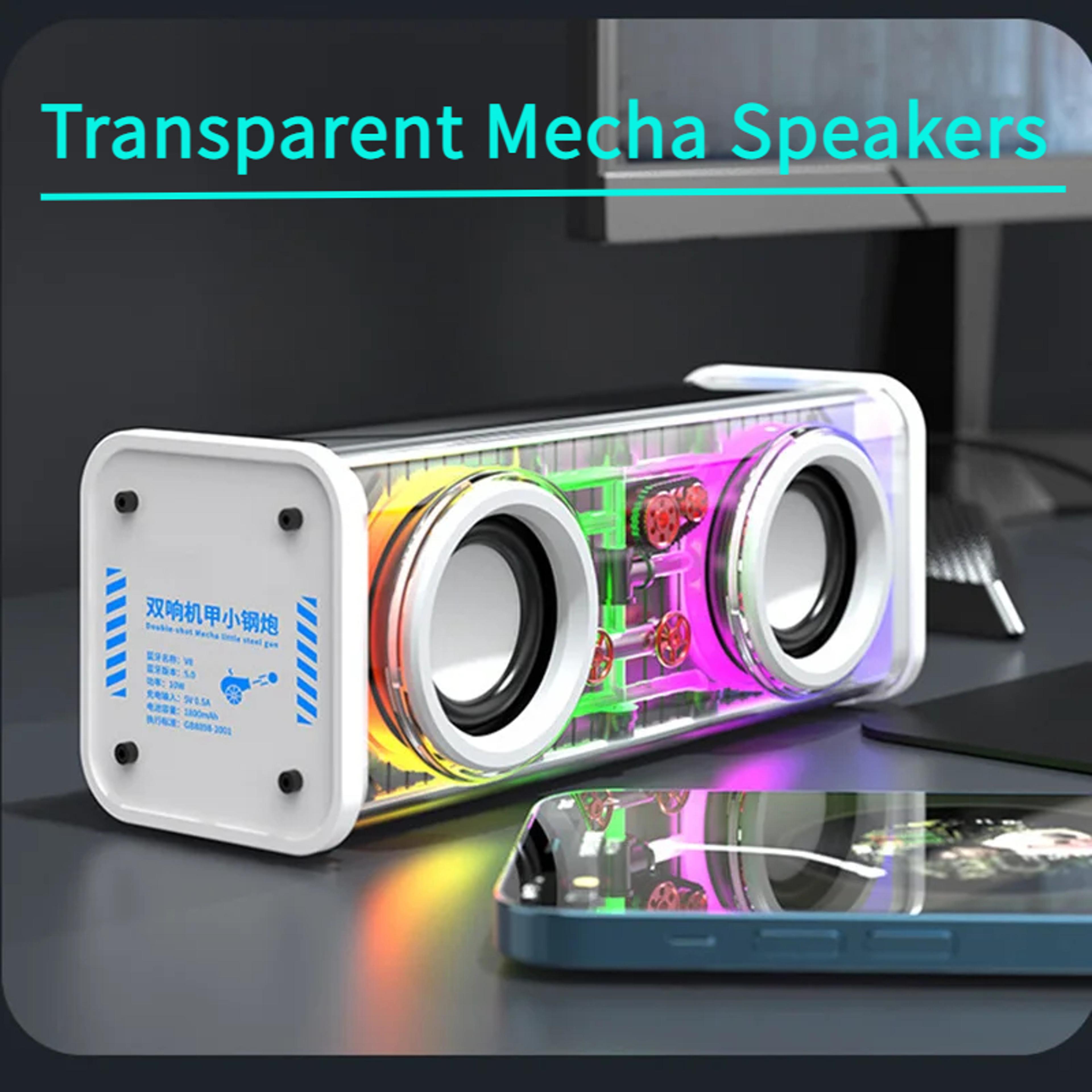 Transparent Bluetooth Speaker With RGB Lights TWS Stereo  Deep Bass 2
