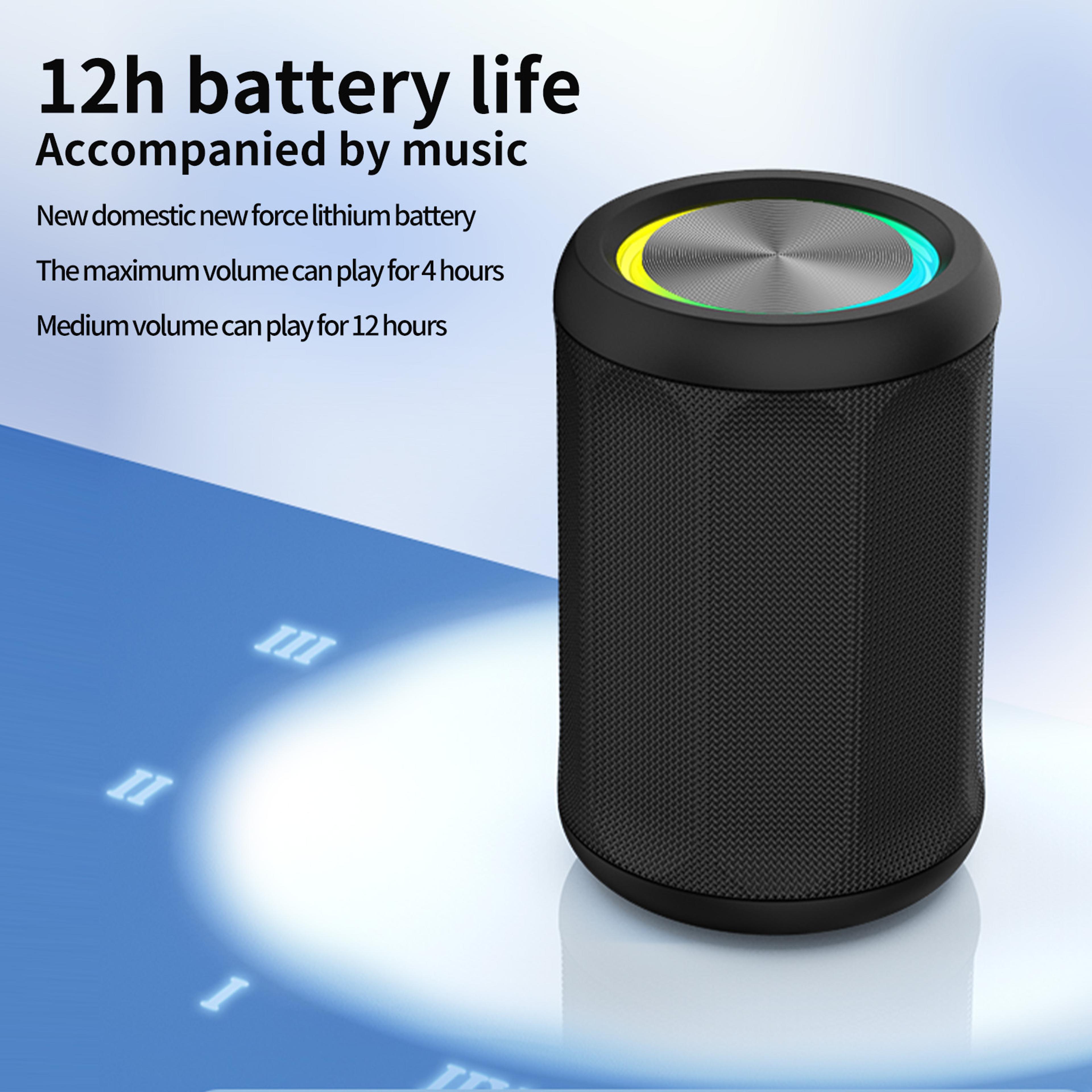 Portable Bluetooth Wireless Speaker With RGB Lights FM Radio  Playtime 4
