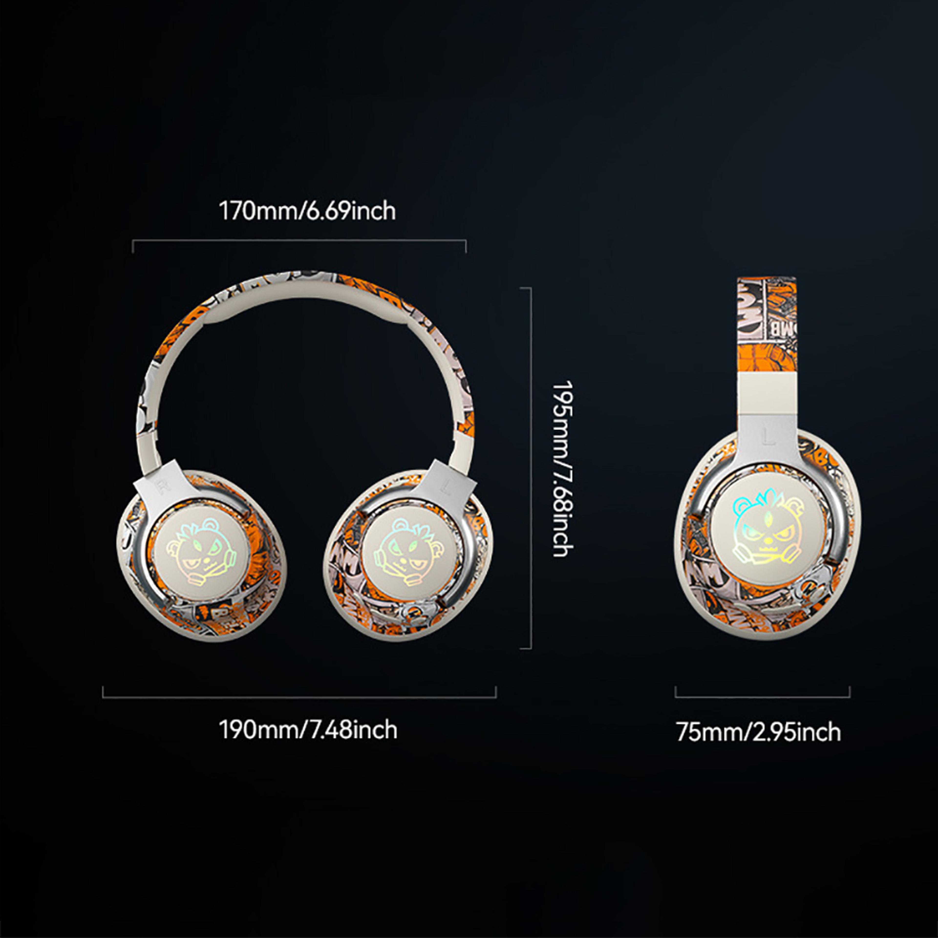 Bluetooth Wireless Gaming Headset With RGB Lights Low Latency  Noise Cancelling Mic 2