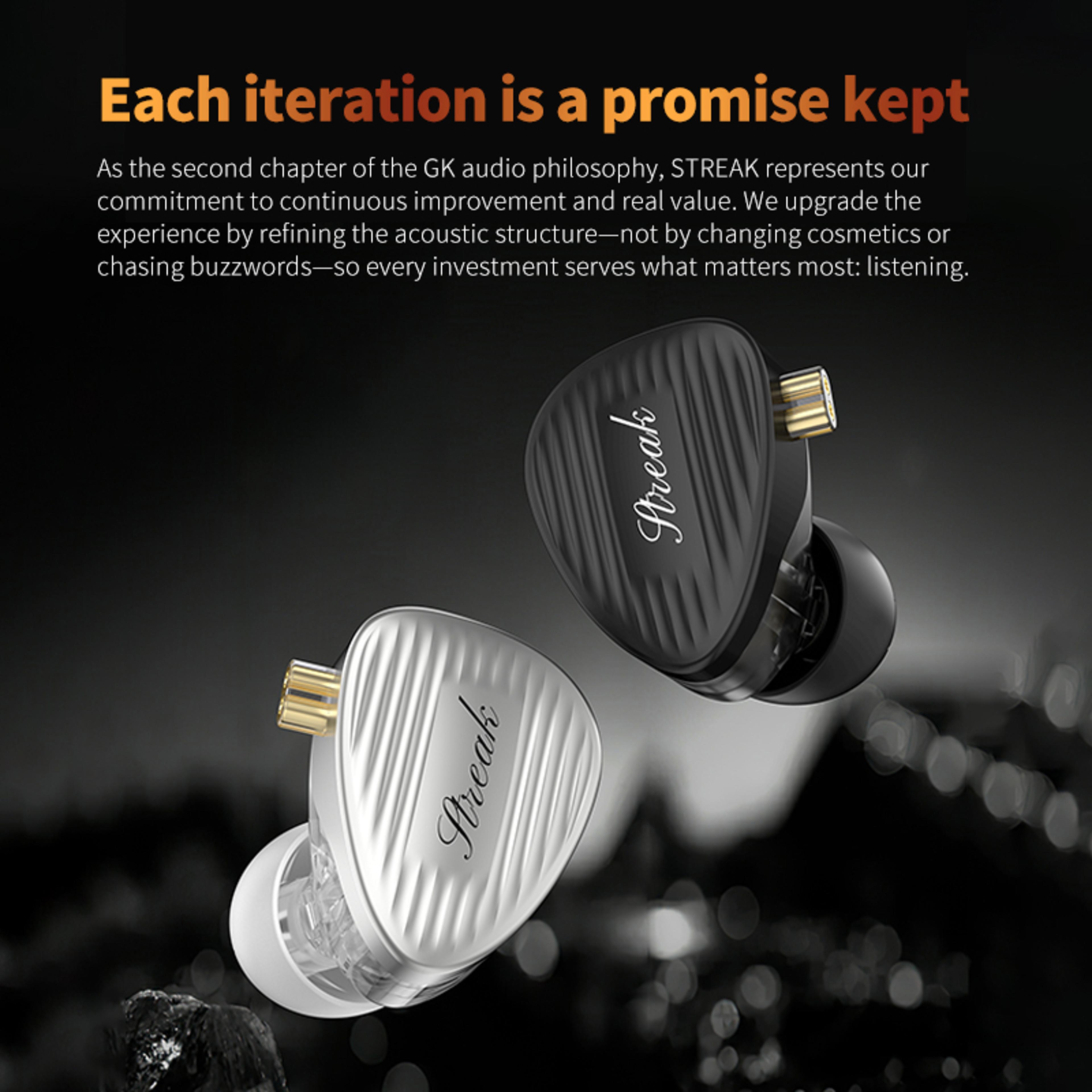 GK Streak HiFi In Ear Earphones With Dynamic Driver And Micro Planar Tweeter 4