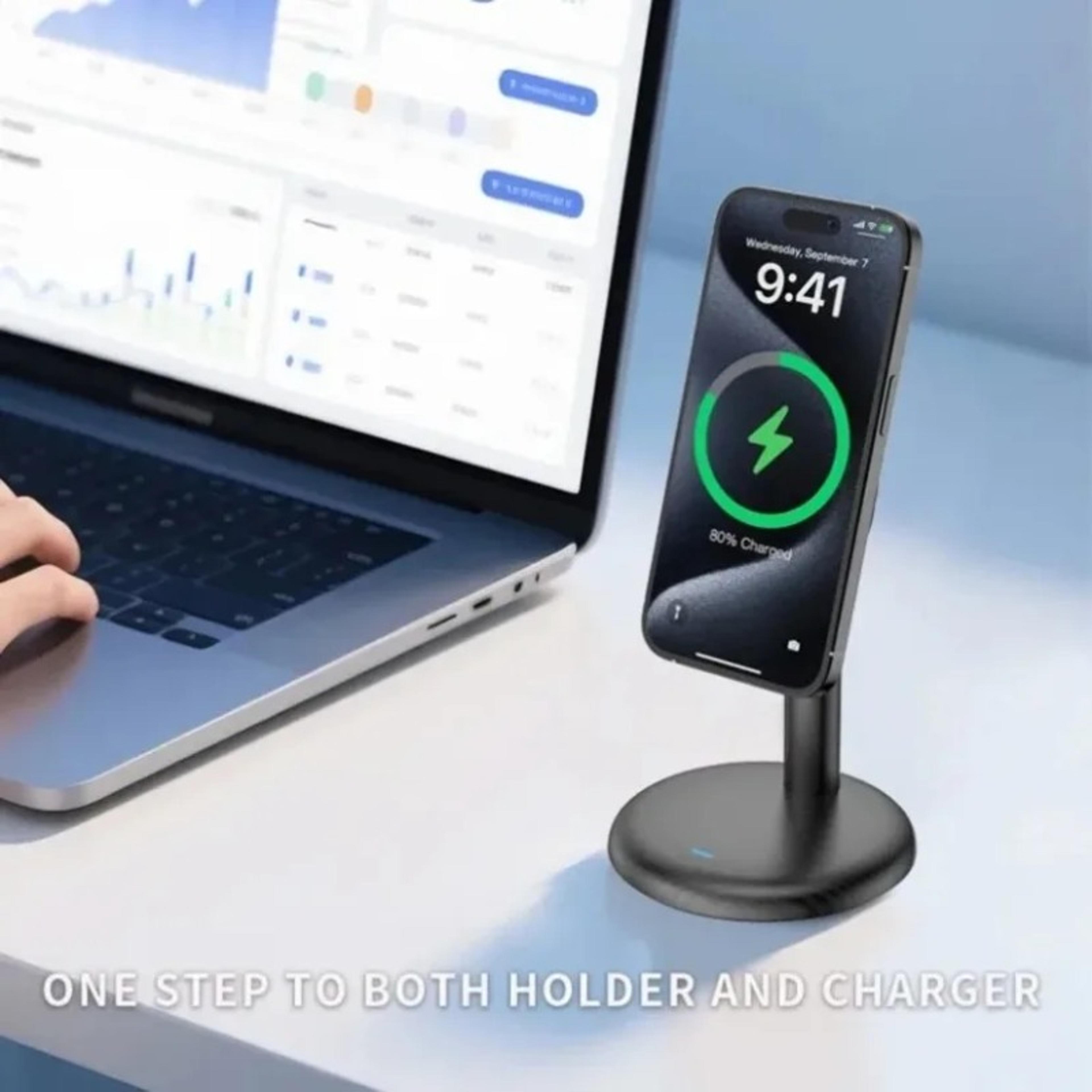 MagSafe Wireless Charging Stand With Rotating Magnetic Phone Holder 0