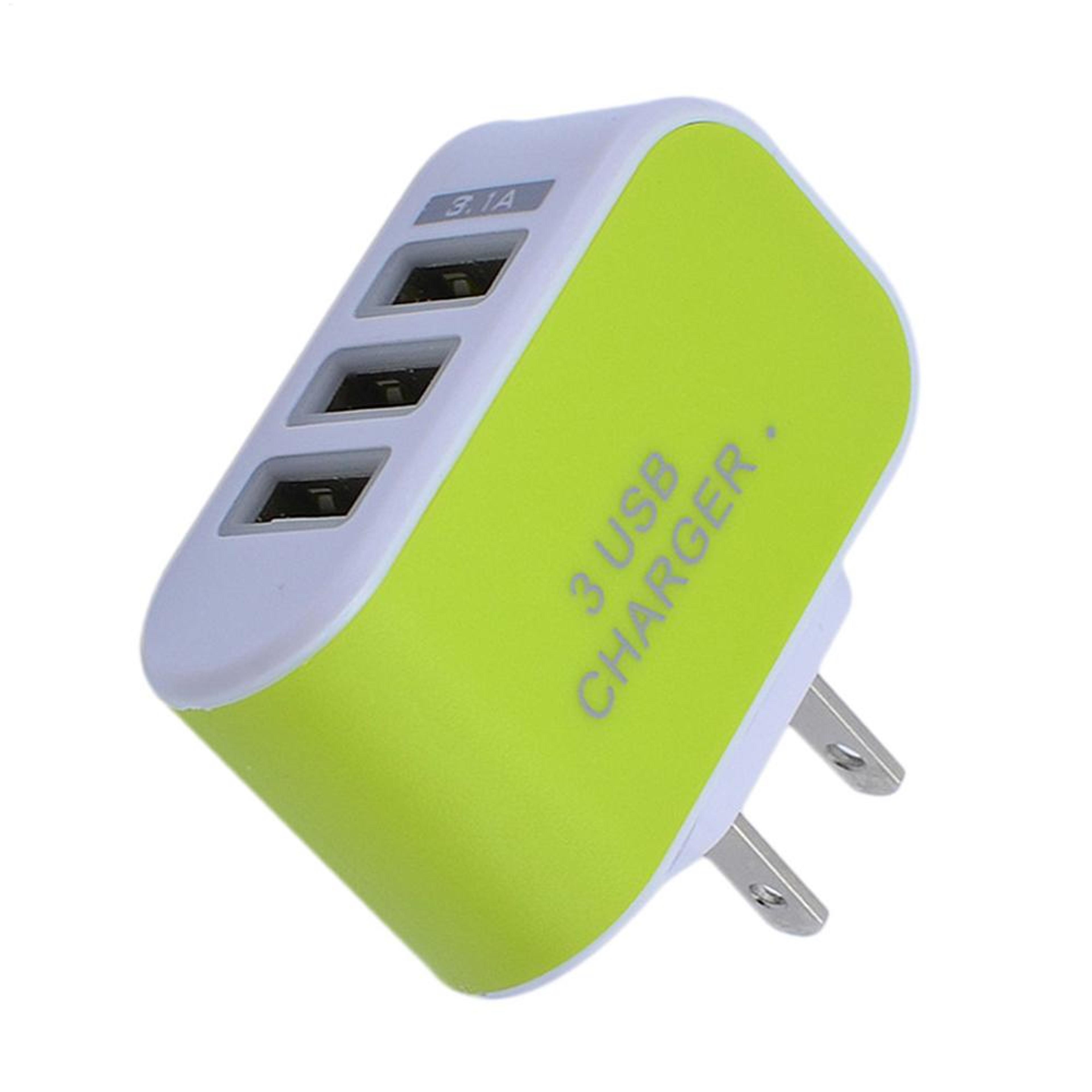 Smart 3 Port USB Charger Block Compact Multi Port USB Charging Adapter 2