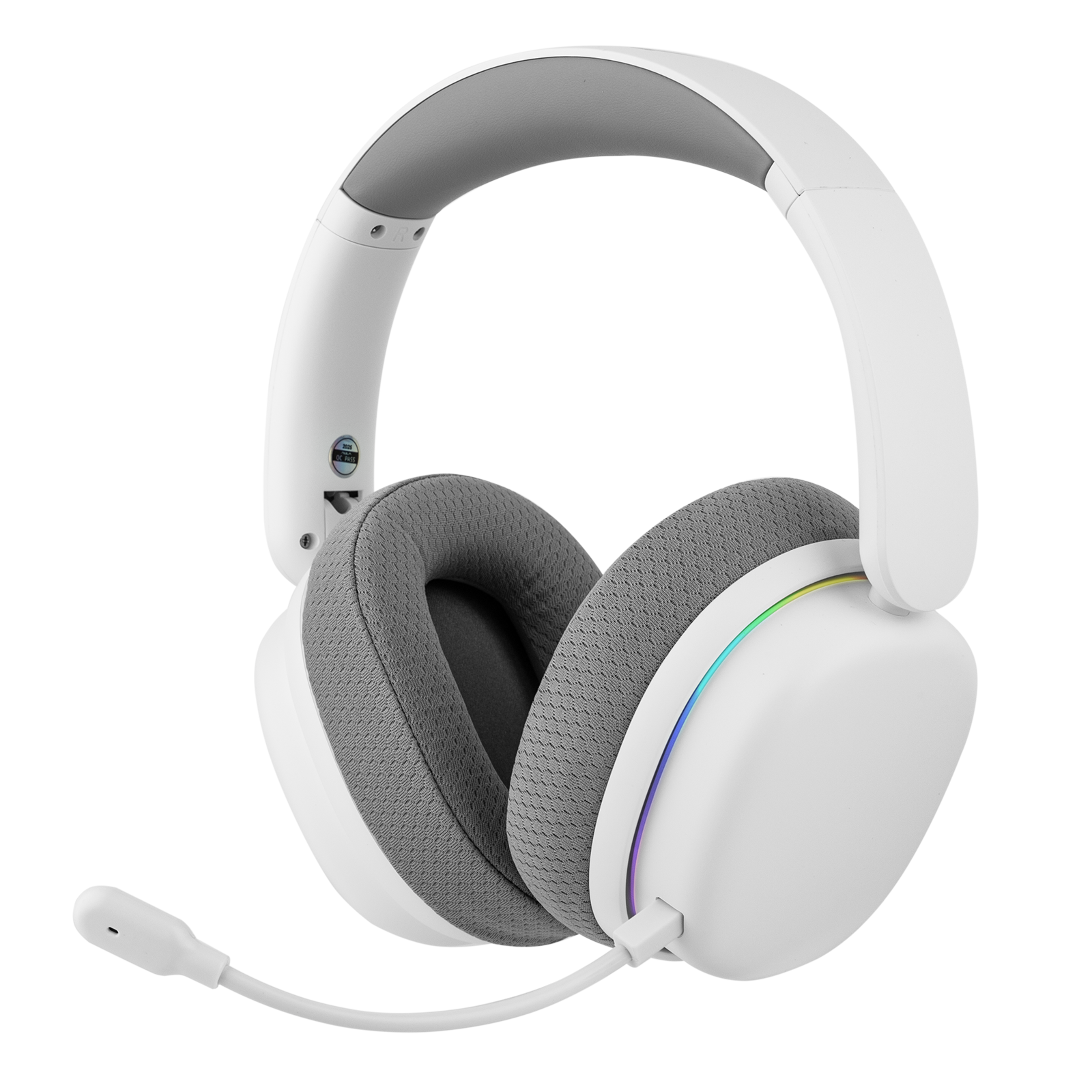 wireless gaming headset with bluetooth noise cancelling mic and rgb lights
