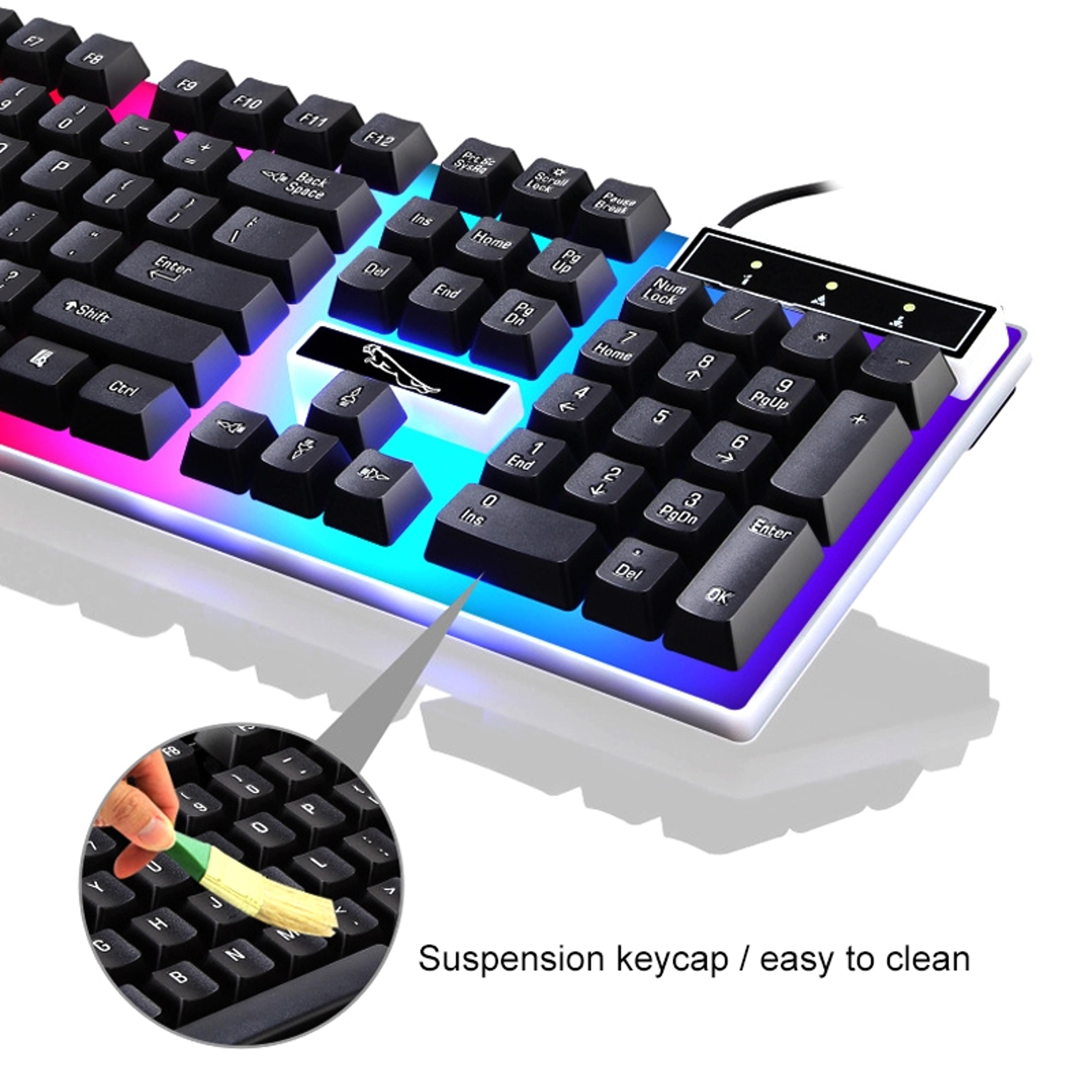 Retro Gaming Keyboard Keys RGB Backlit Mechanical Keyboard Waterproof Wired USB 2