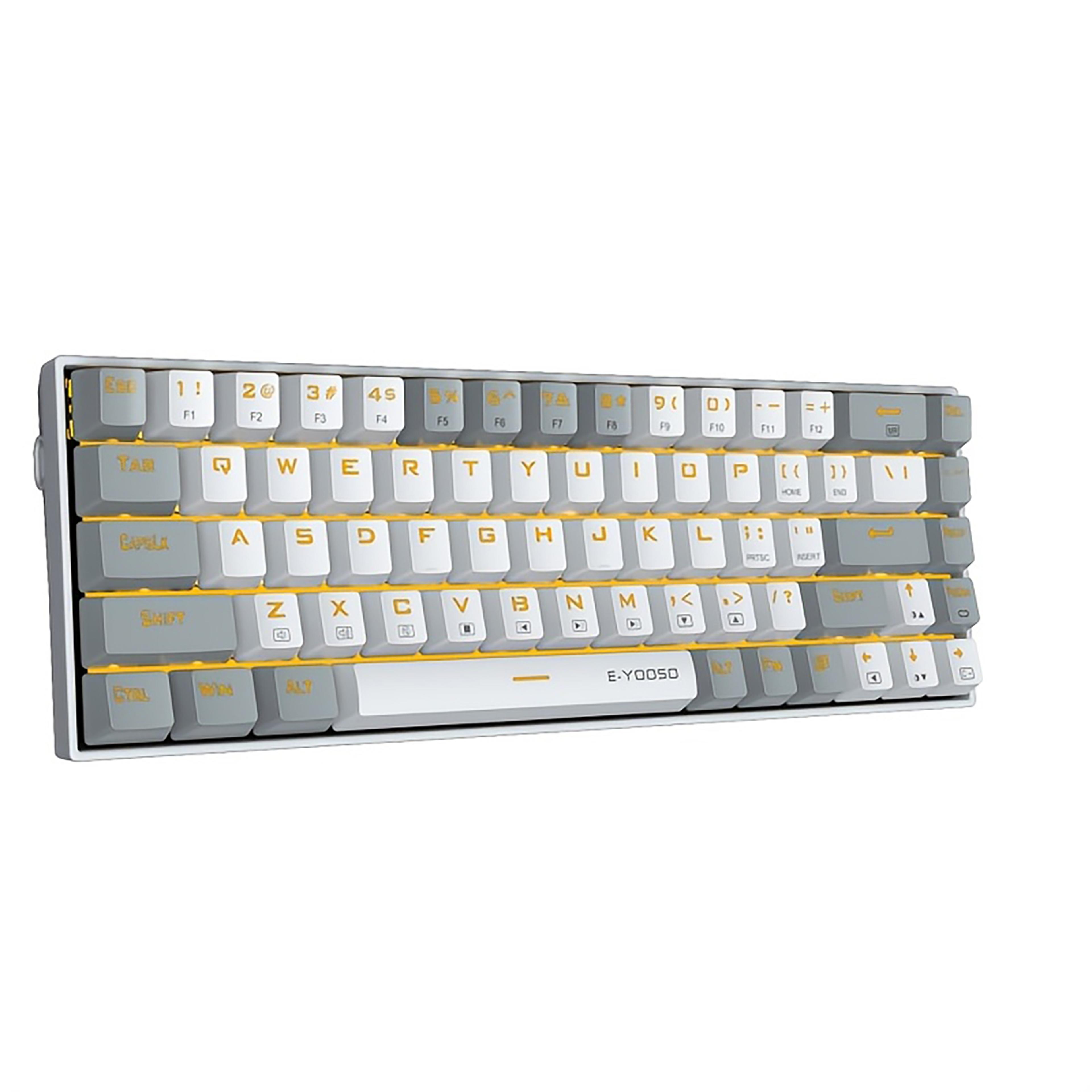 Hot Swappable Mechanical Keyboard With Yellow Backlight NKRO Wired Gaming Keyboard 2