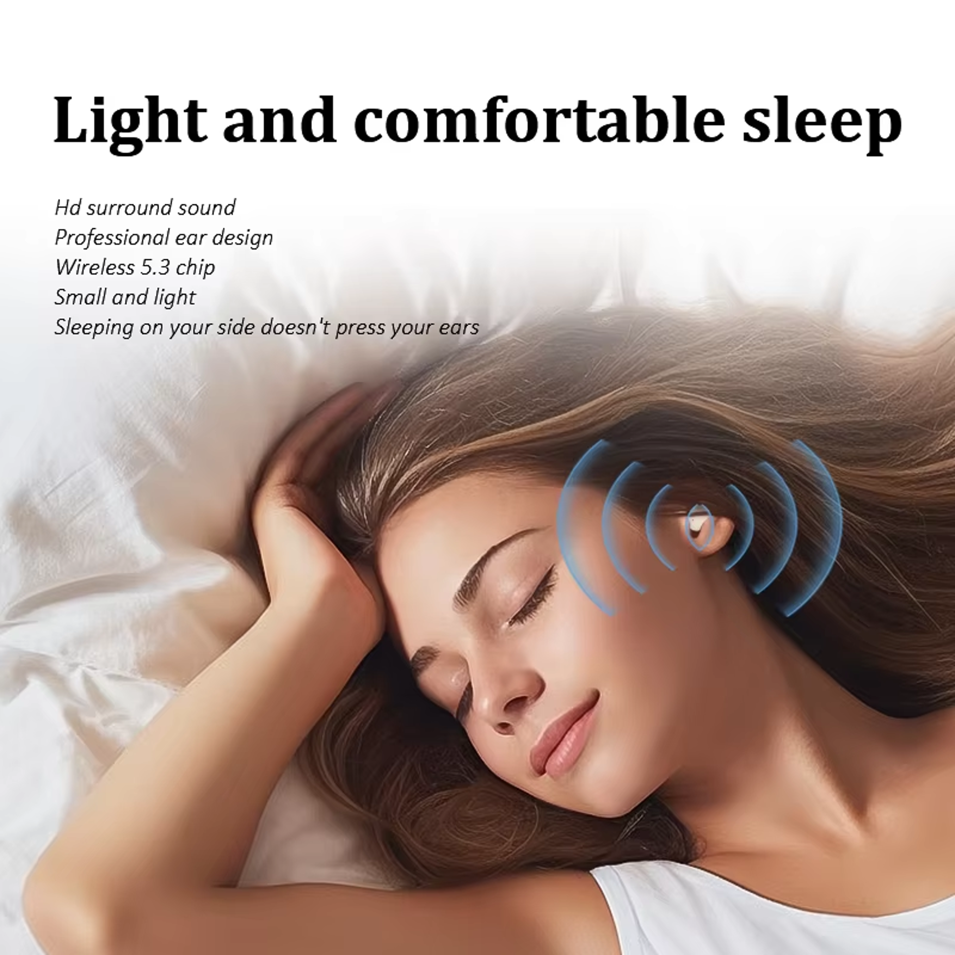 Invisible Bluetooth Earbuds Mini Wireless Sleep Earbud With Noise Reduction 3
