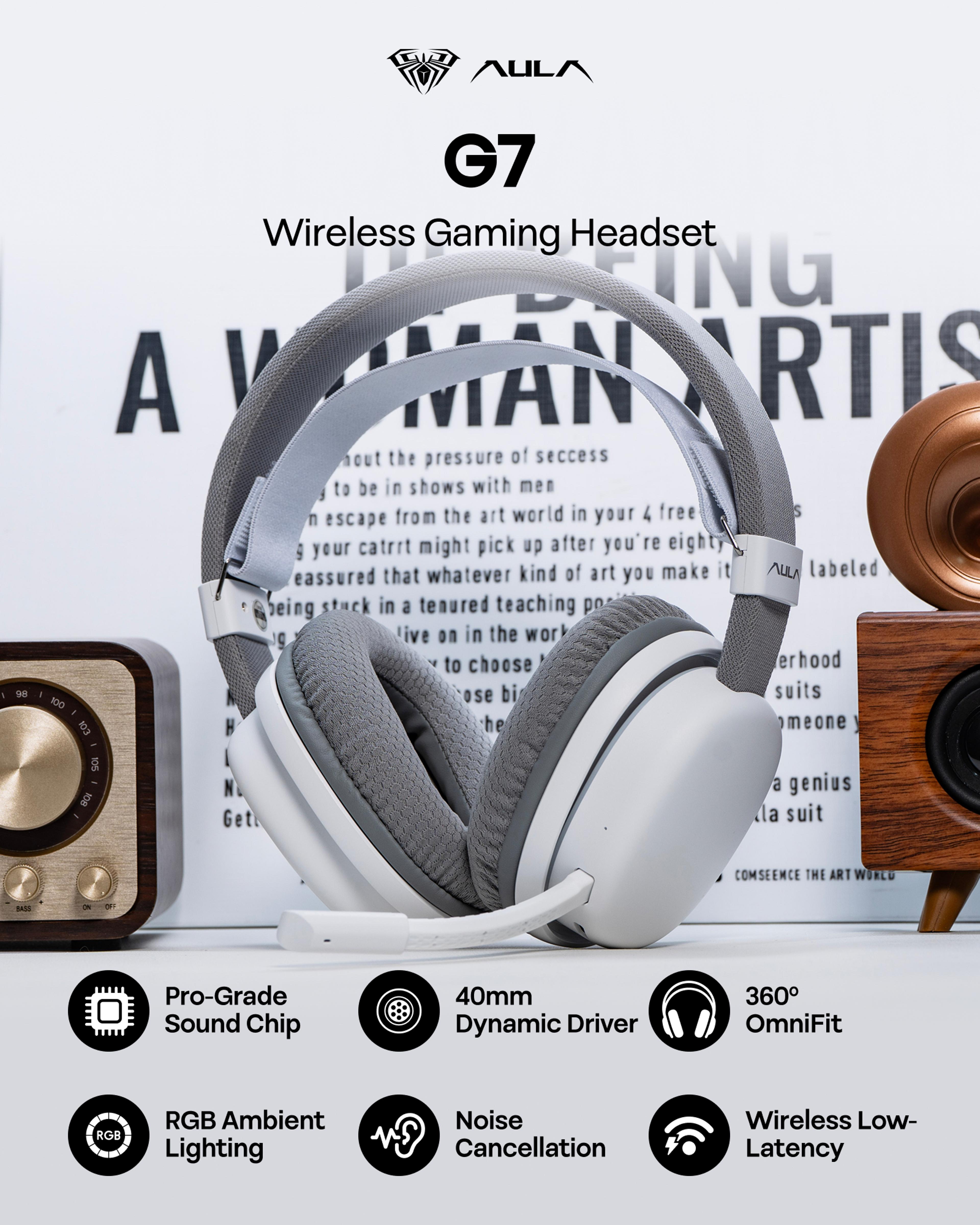 Wireless Gaming Headset With Bluetooth Noise Canceling Mic For PC Switch 3