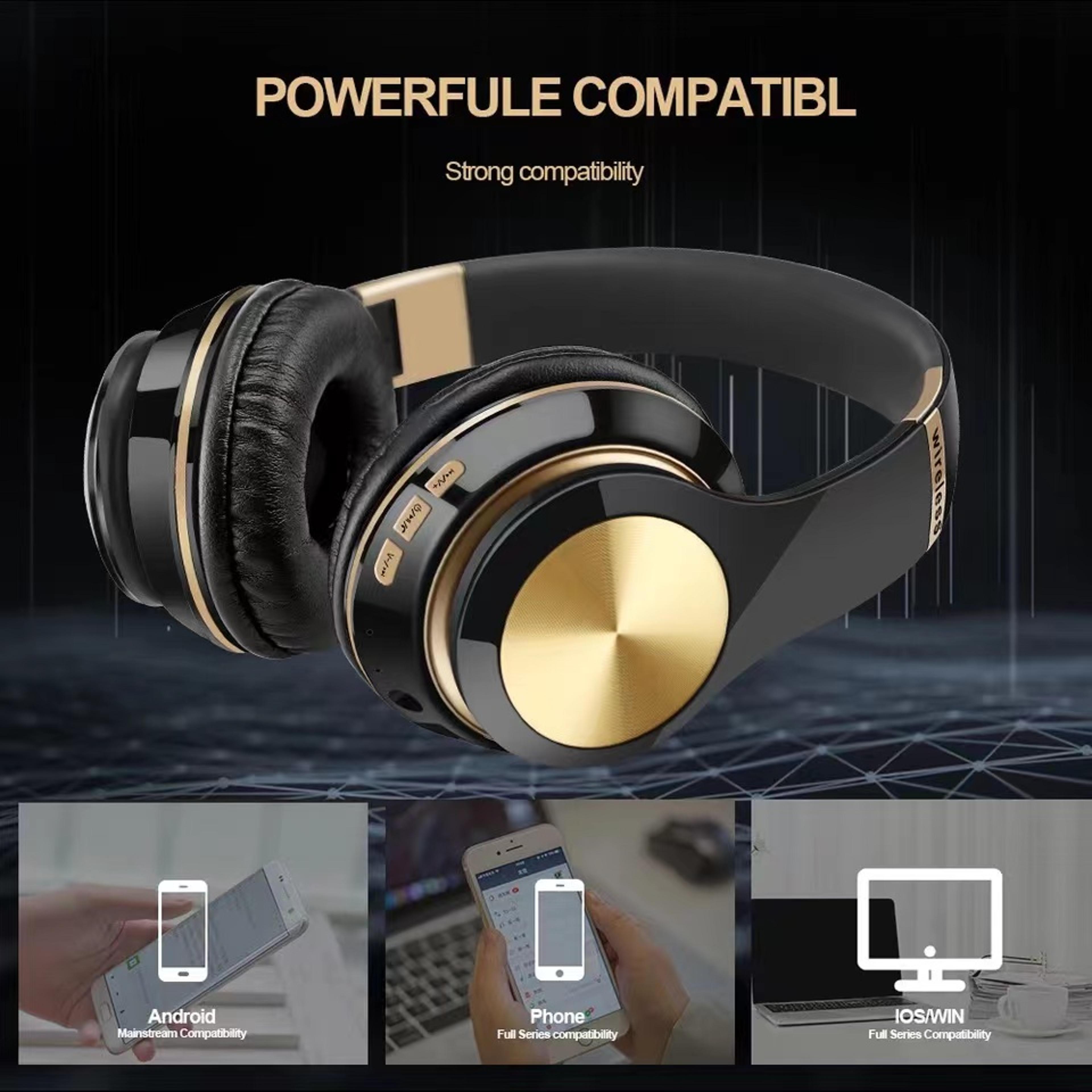Wireless Bluetooth Headphones With Microphone Foldable Noise Cancelling Headset For PC Phone  Gamin 8
