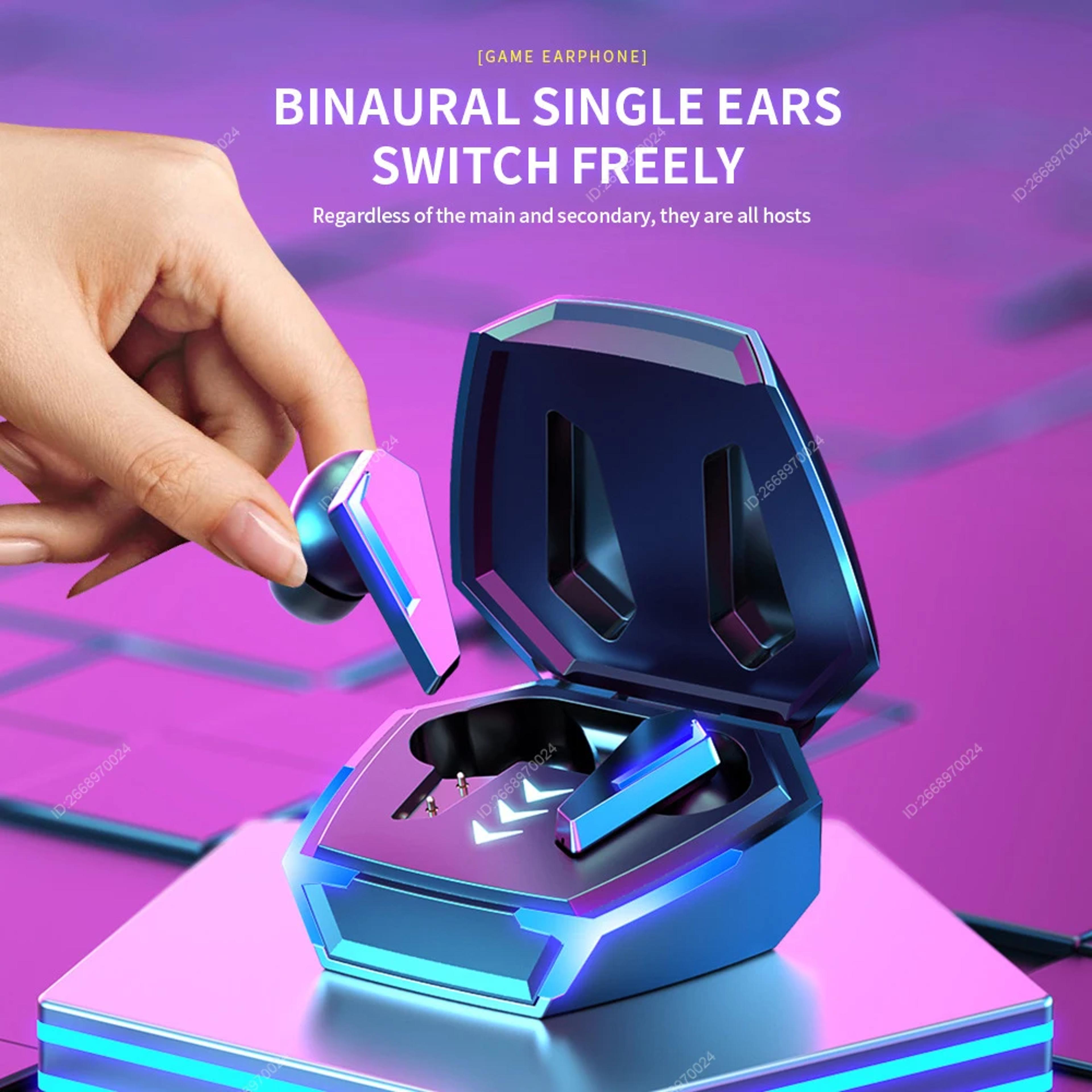 Gaming Wireless Earbuds Bluetooth TWS Low Latency Headphones With Mic Waterproof HiFi Sound 3