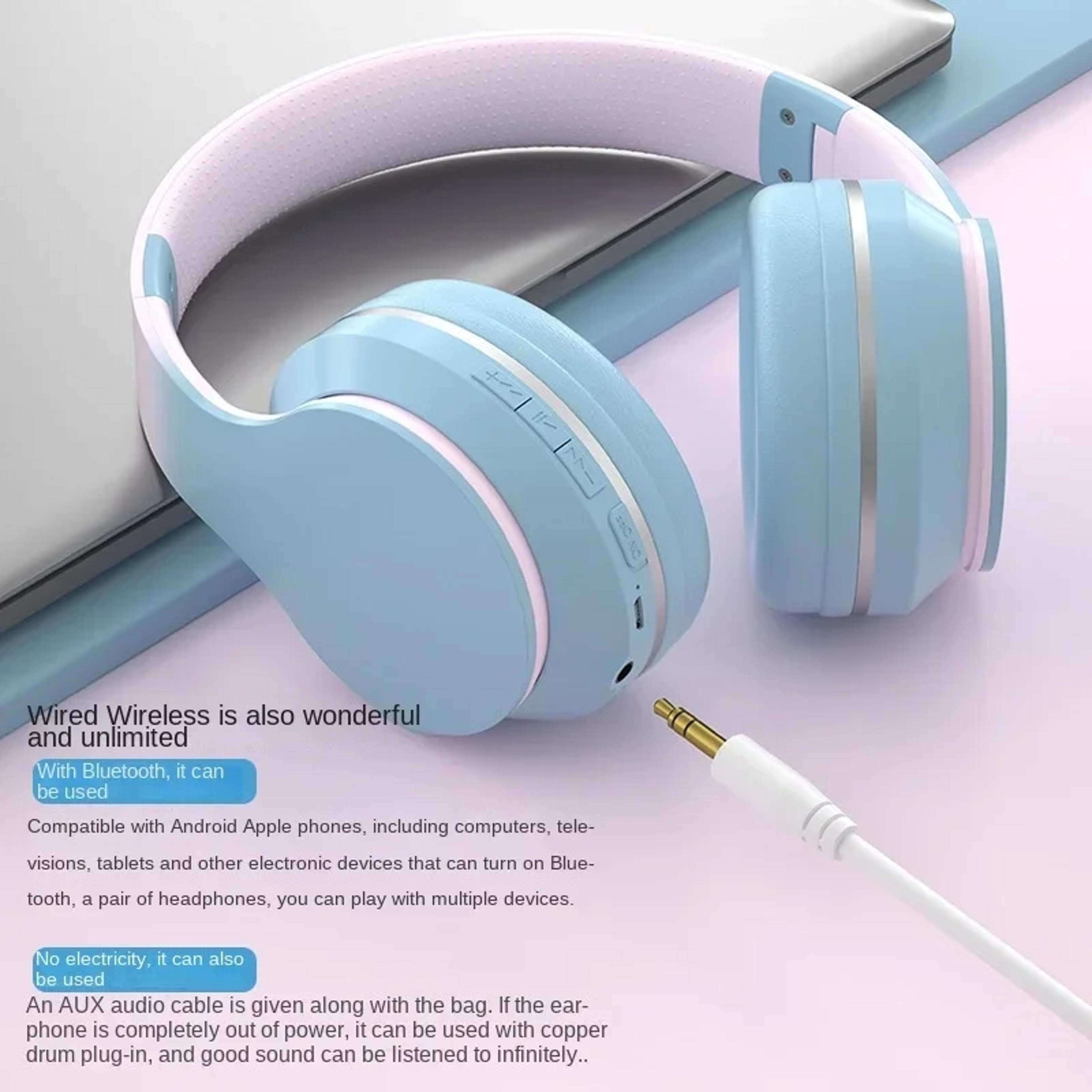 Wireless Bluetooth Headphones With Mic Stereo Sound Gaming Sports Headset 8