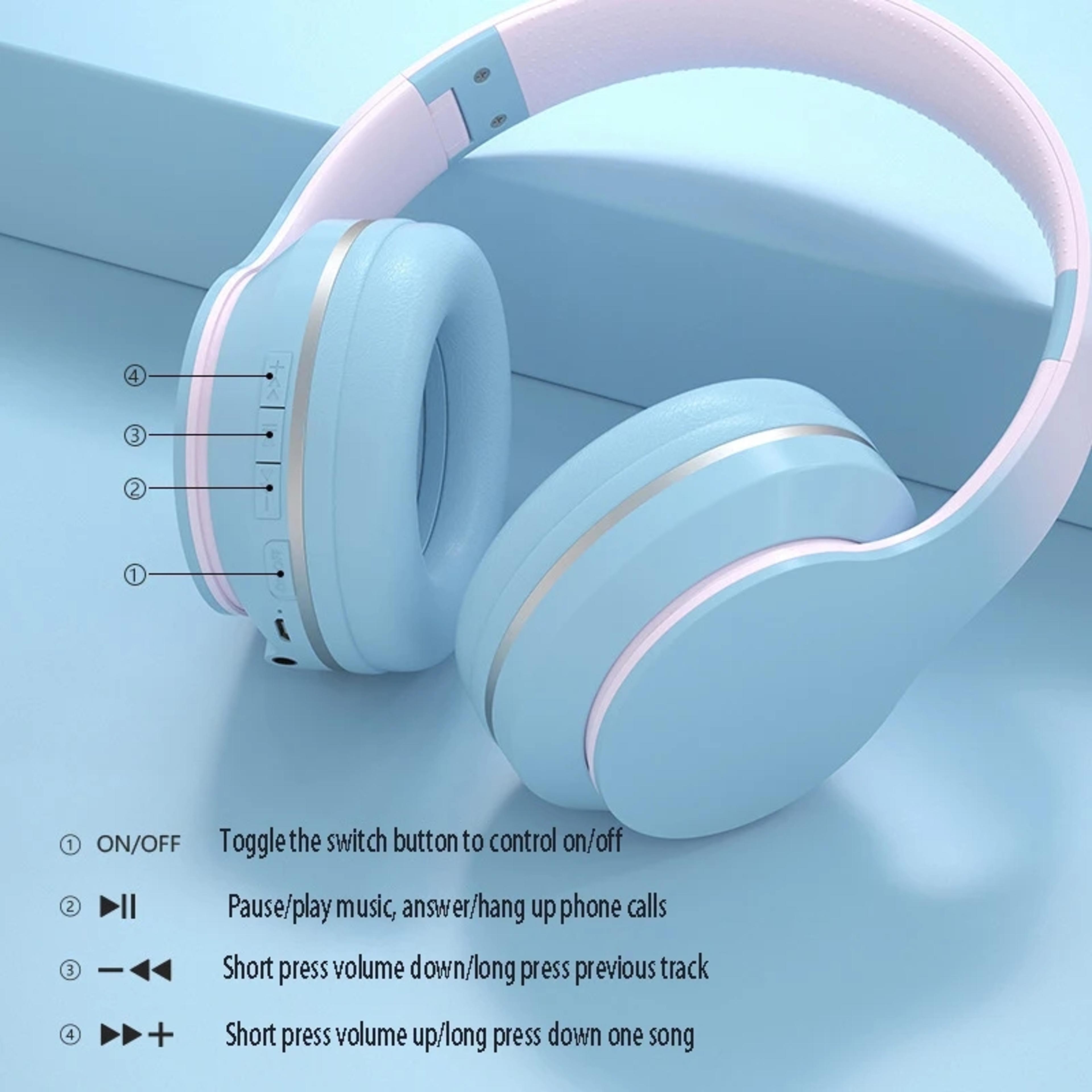 Wireless Bluetooth Headphones With Mic Stereo Sound Gaming Sports Headset 9