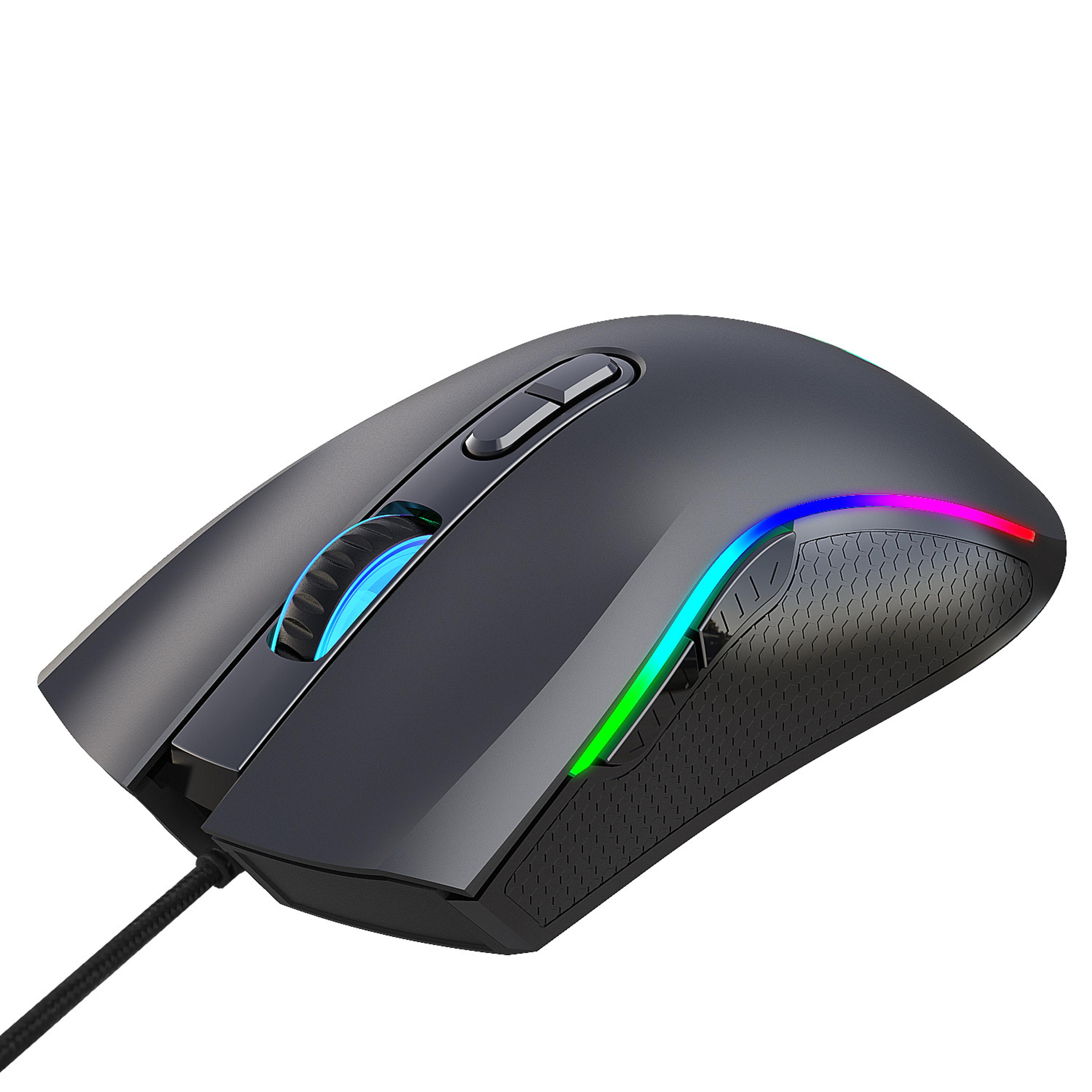 RGB Gaming Mouse DPI Wired Programmable Mouse With Custom RGB Lighting For PC  Laptop 0