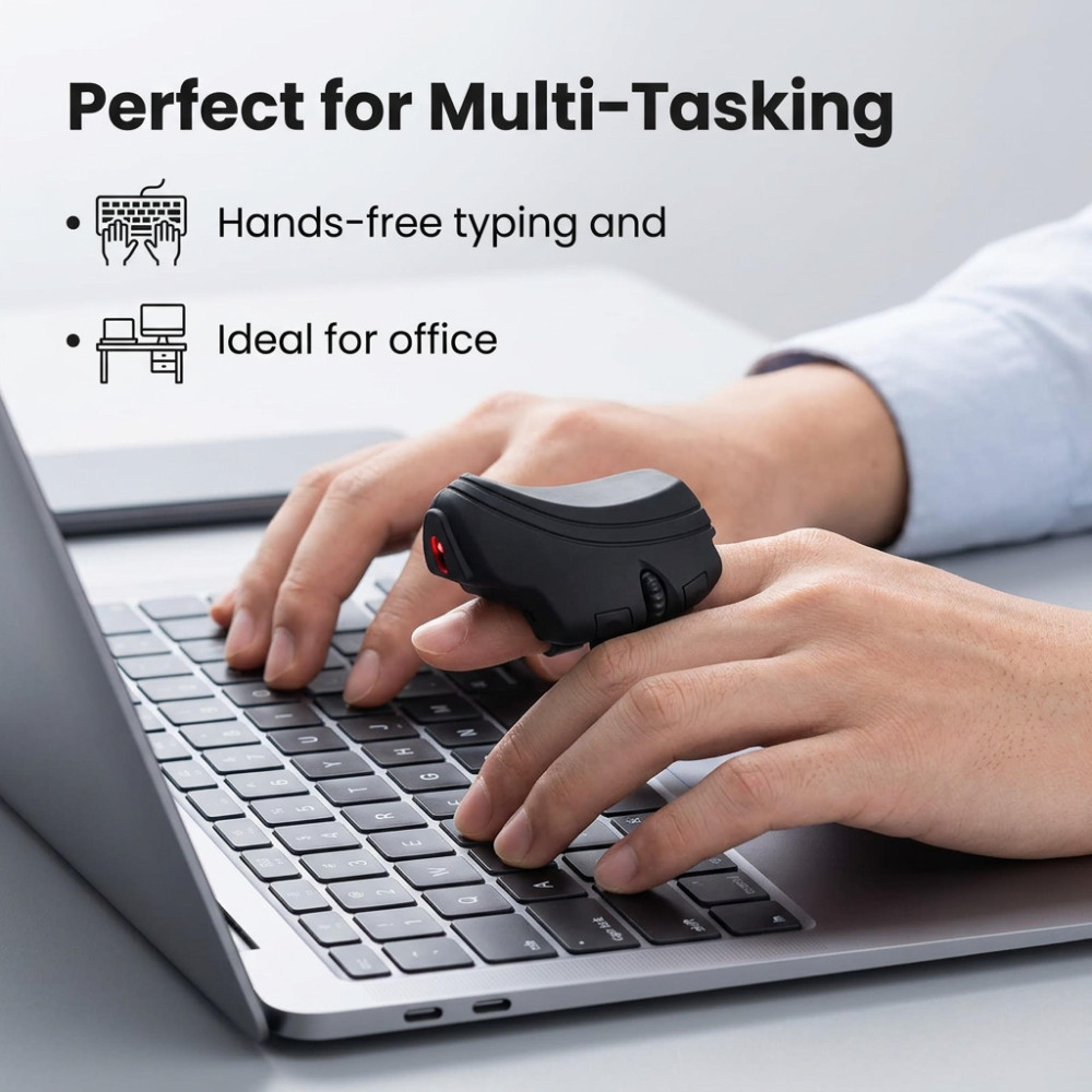 Finger Ring Mouse Rechargeable Wireless Finger Mouse Portable Ergonomic Remote Control For Office 5