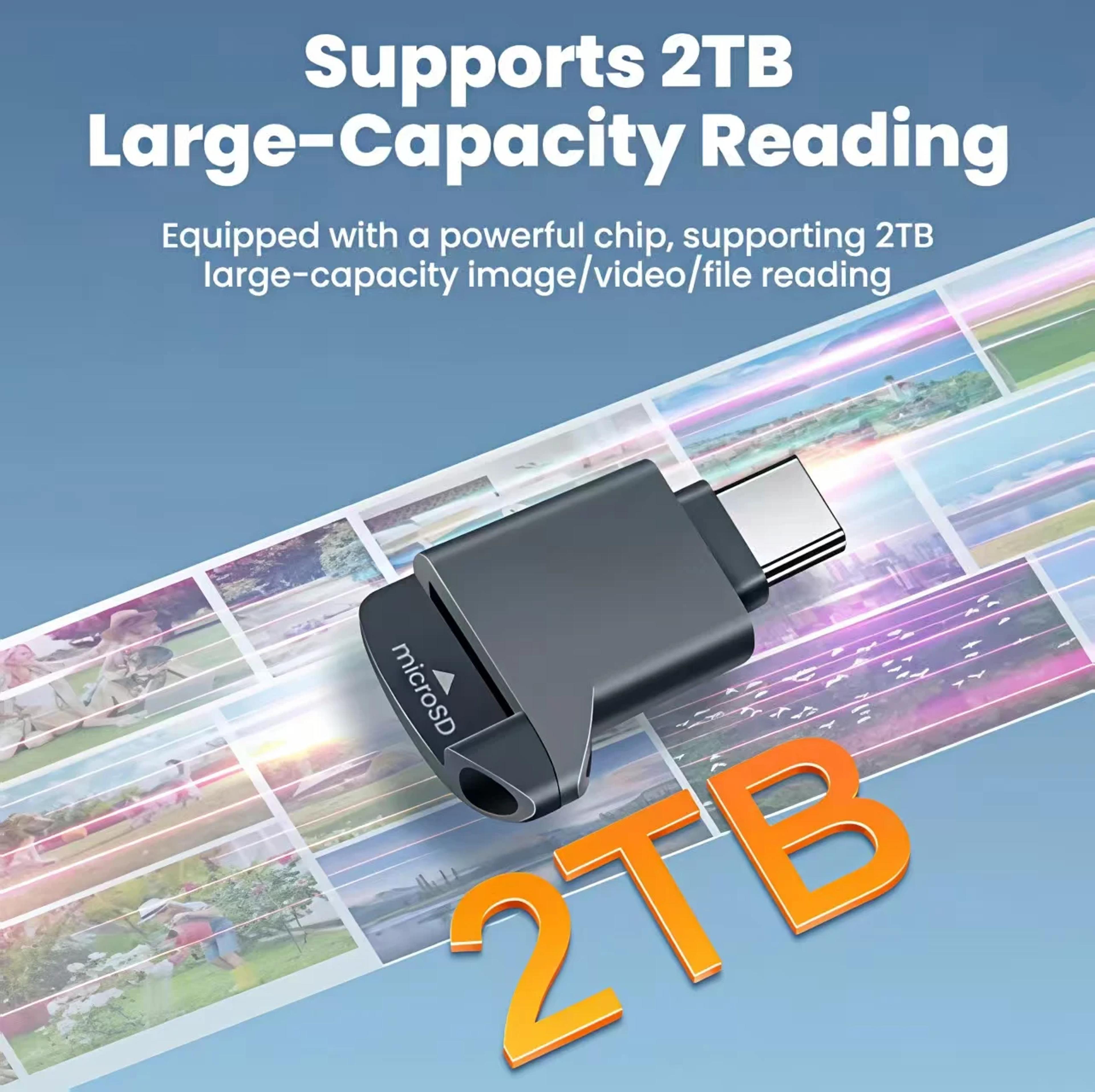 USB C Card Reader For SD And Micro SD TF Cards Type C Memory Card Adapter For Phones Tablets And La 3