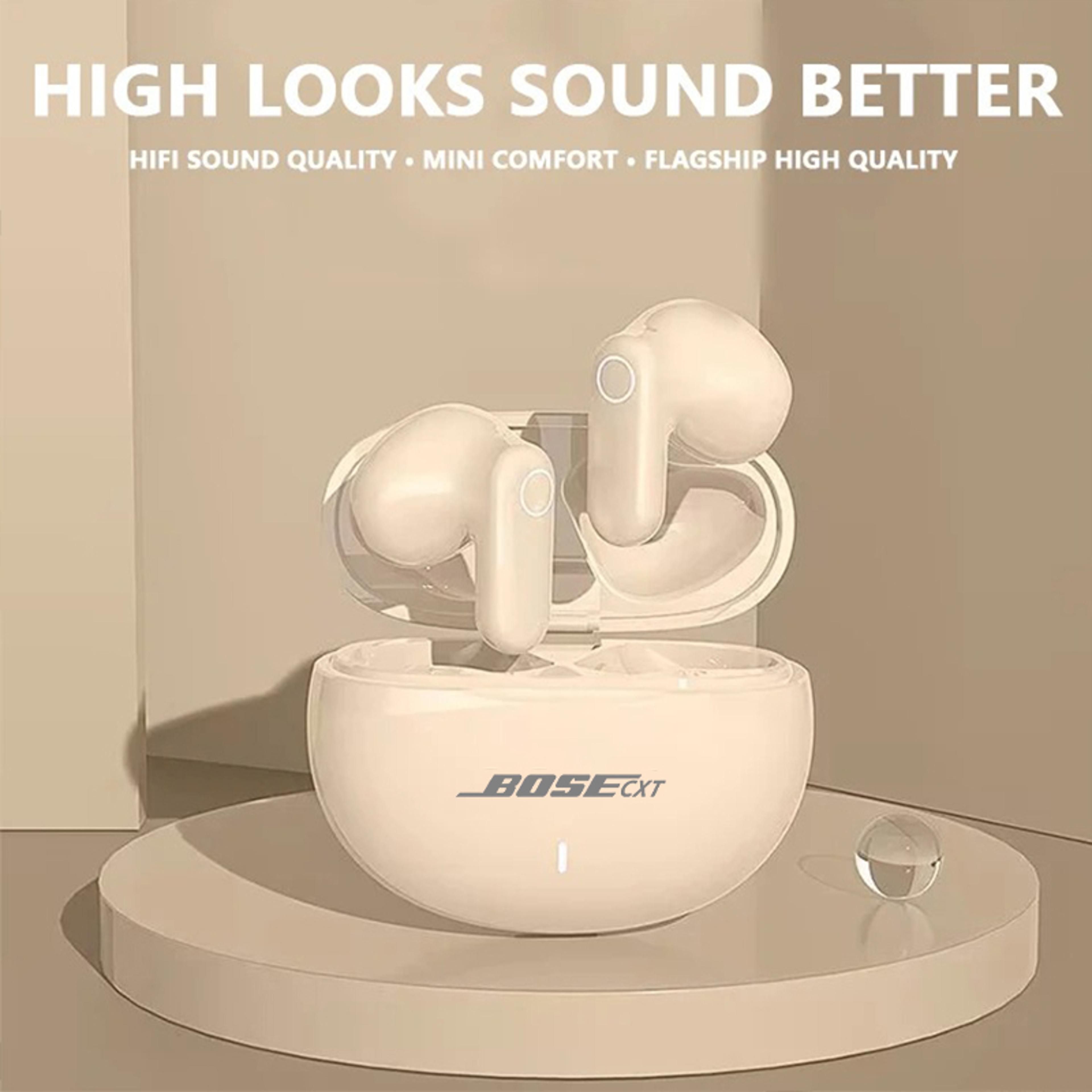 Bluetooth Wireless Earbuds HiFi Stereo Headphones With Long Battery Life Mini Half In Ear Earphones