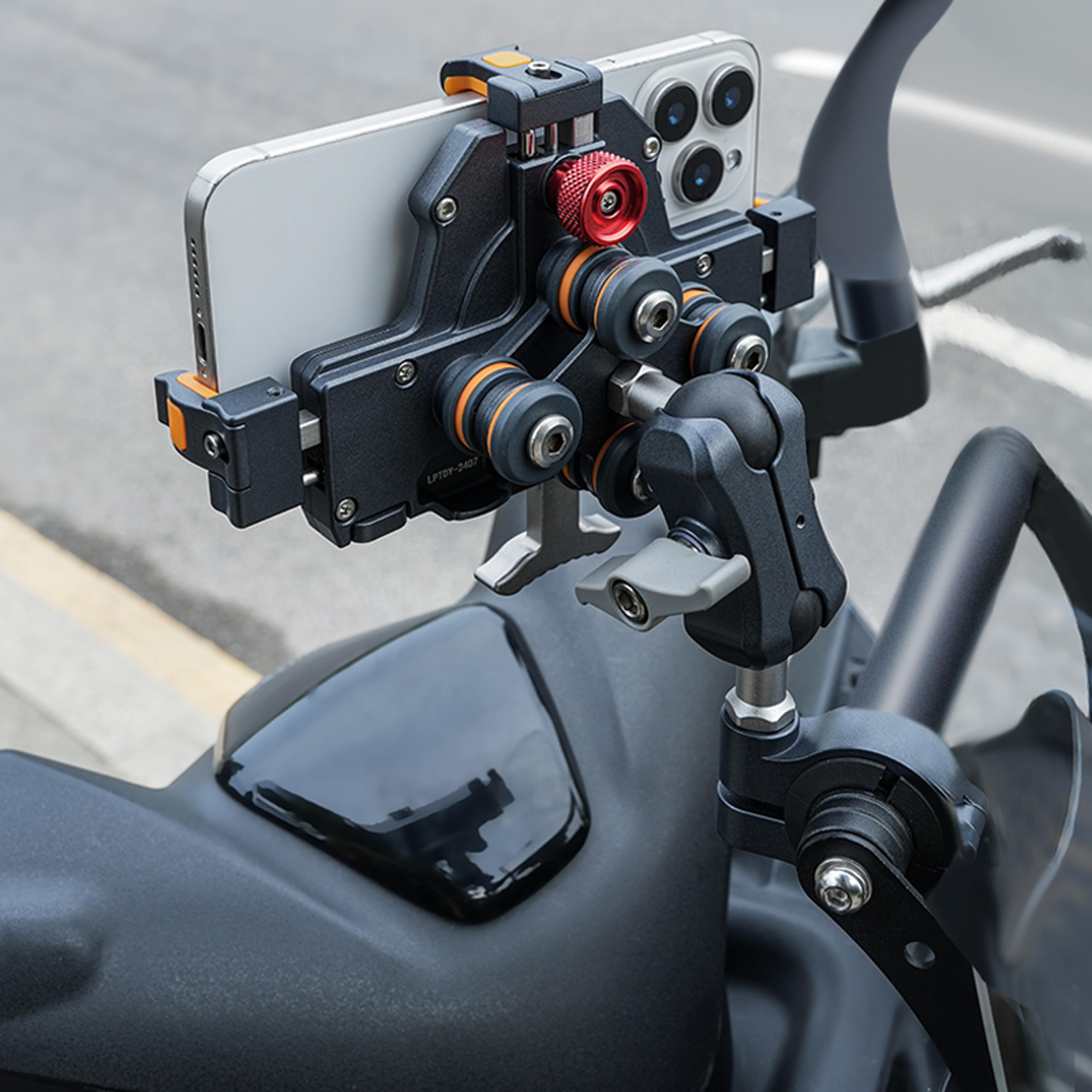 Universal Motorcycle Phone Holder Adjustable Anti Shake Phone Mount For Bikes And Scooters 0