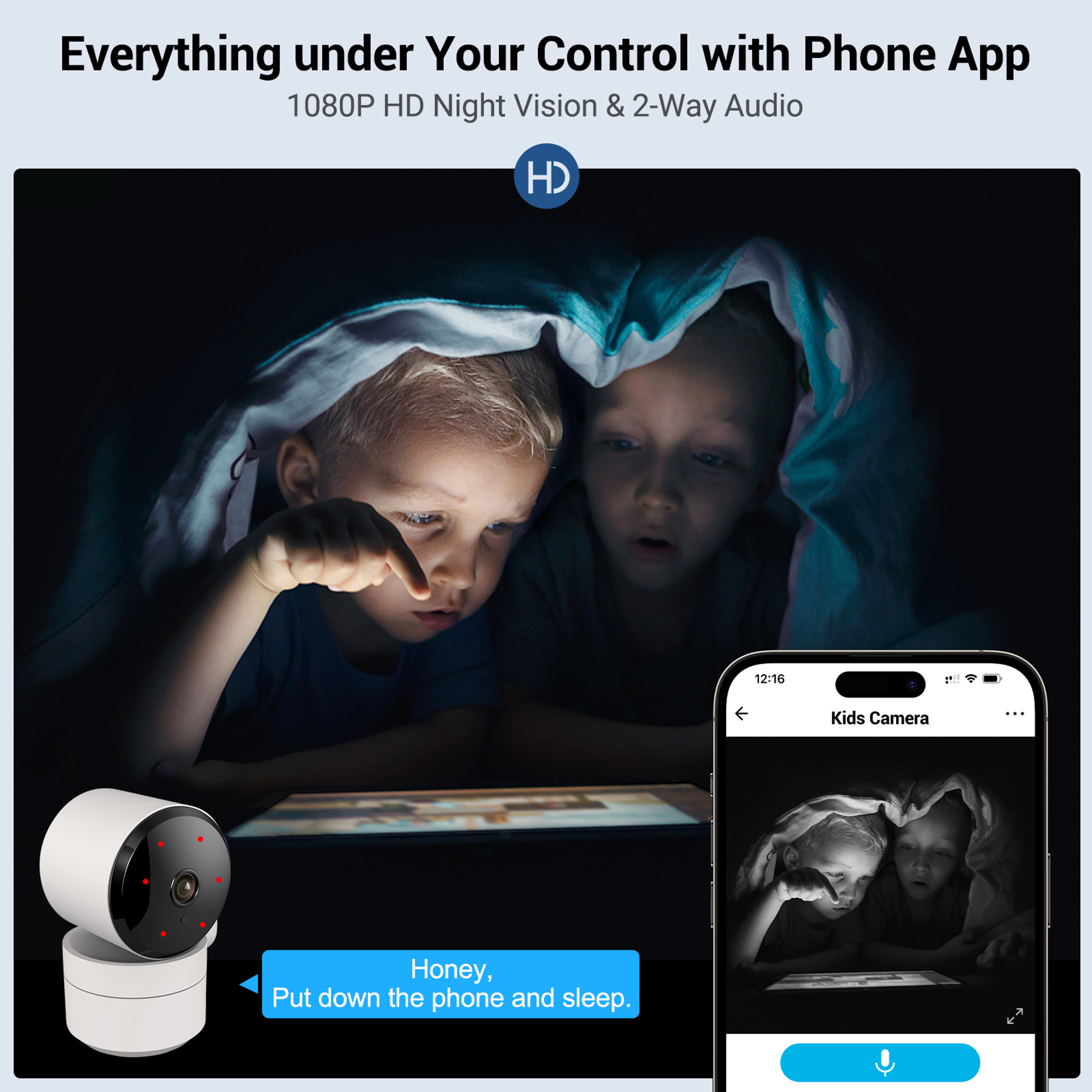 Ndoor Security Camera Degree WiFi Camera With AI Motion Detection And Night Vision 5