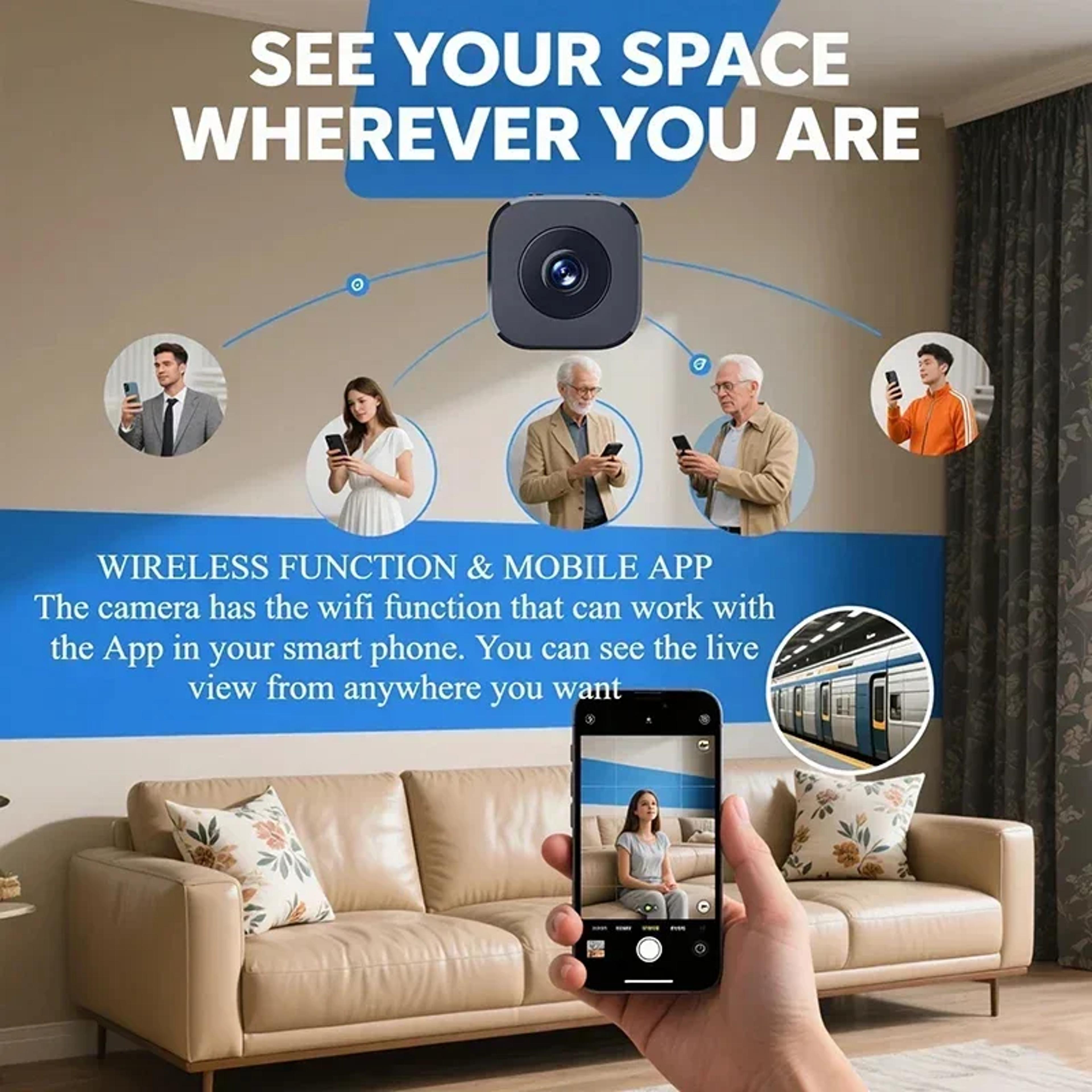 Mini WiFi Security Camera Indoor Surveillance Camera With Night Vision And Two Way Audio 5