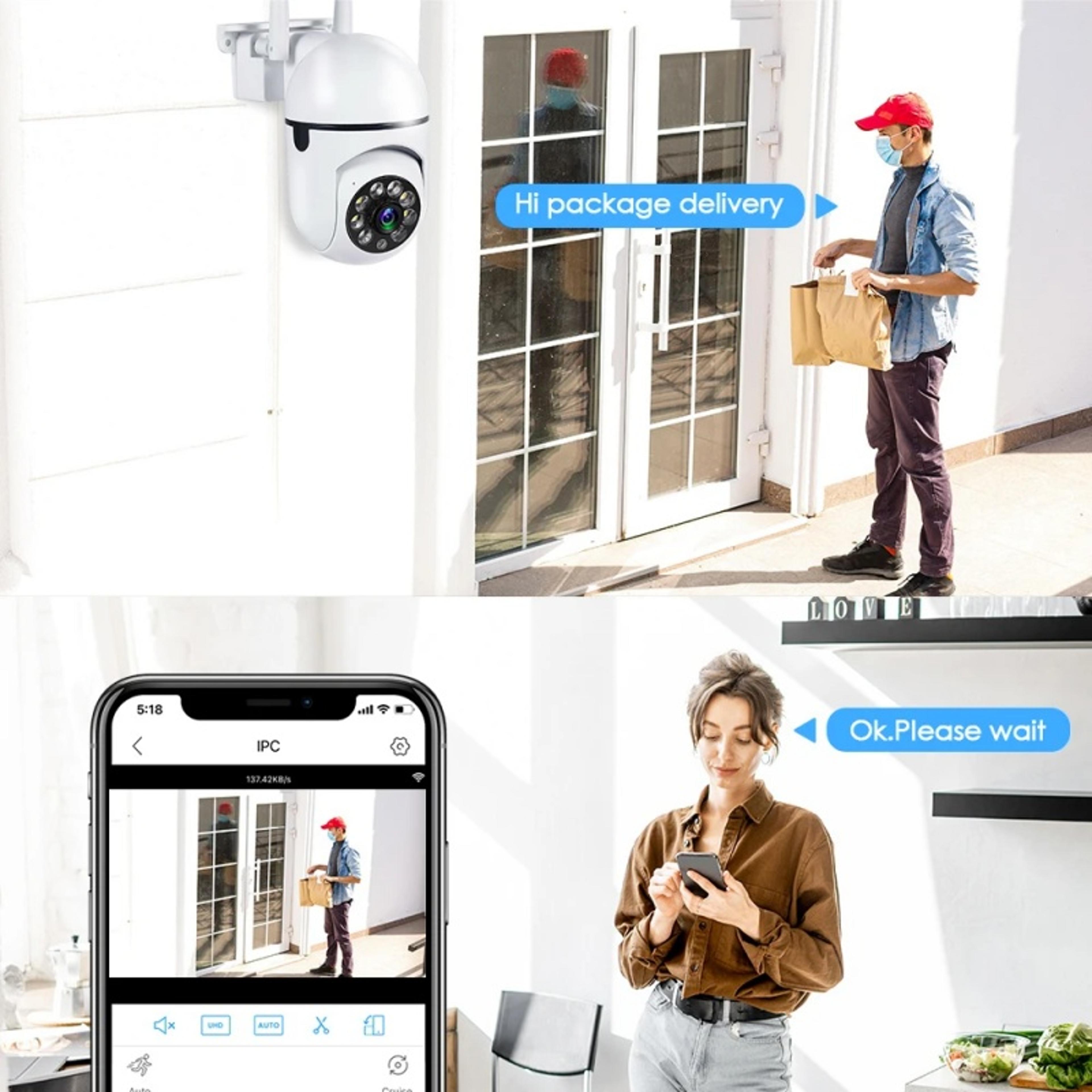 WiFi Security Camera Wireless IP Camera With Human Tracking Two Way Audio And Night Vision 4