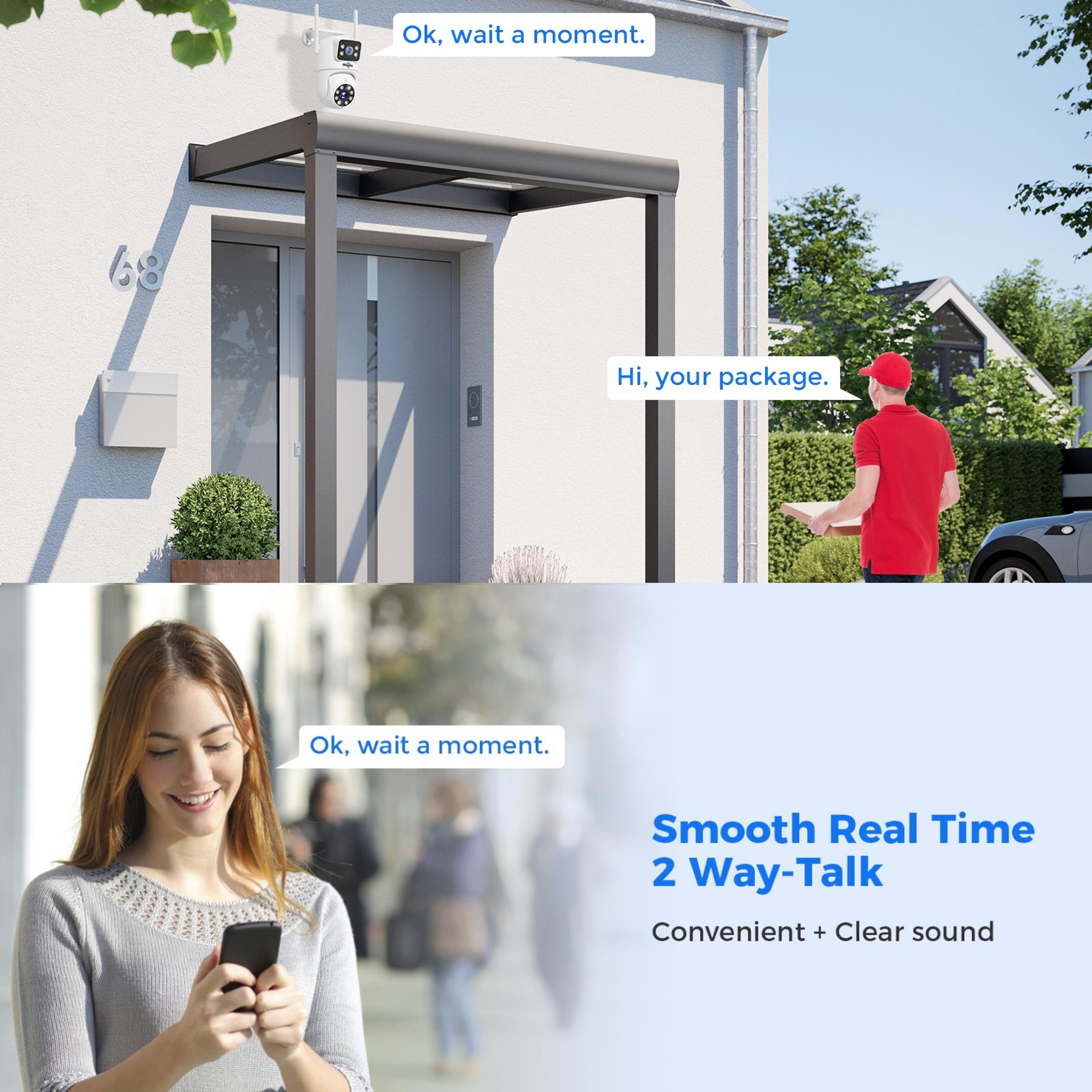 WiFi PTZ Camera 6MP Dual Lens Security Camera With Auto Tracking And Night Vision 5
