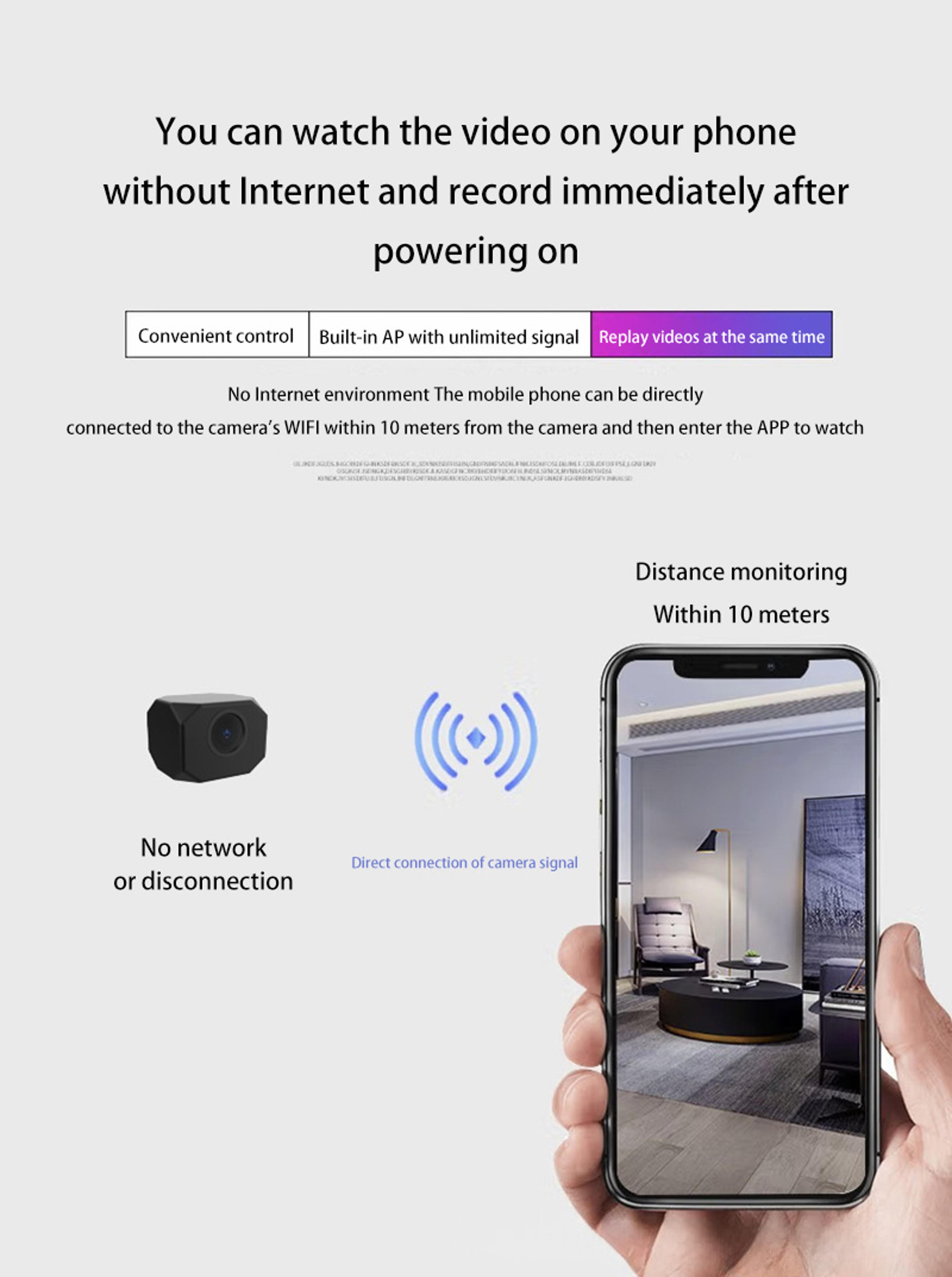 WiFi Security Camera Mini Indoor Smart Home Camera With Remote App Monitoring 5
