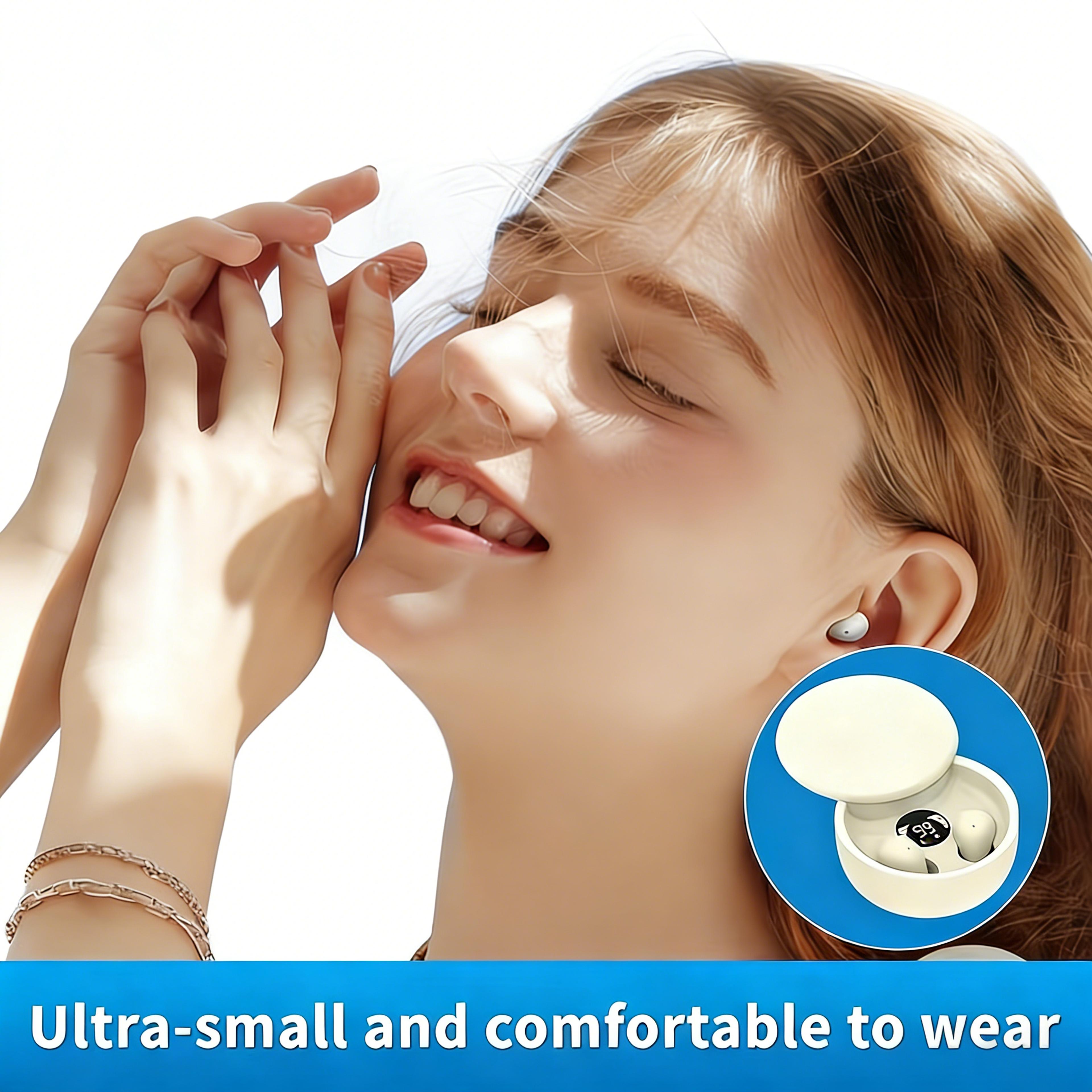 Bluetooth Wireless Earbuds Mini Sleep Headphones With Deep Bass And Charging Case 5