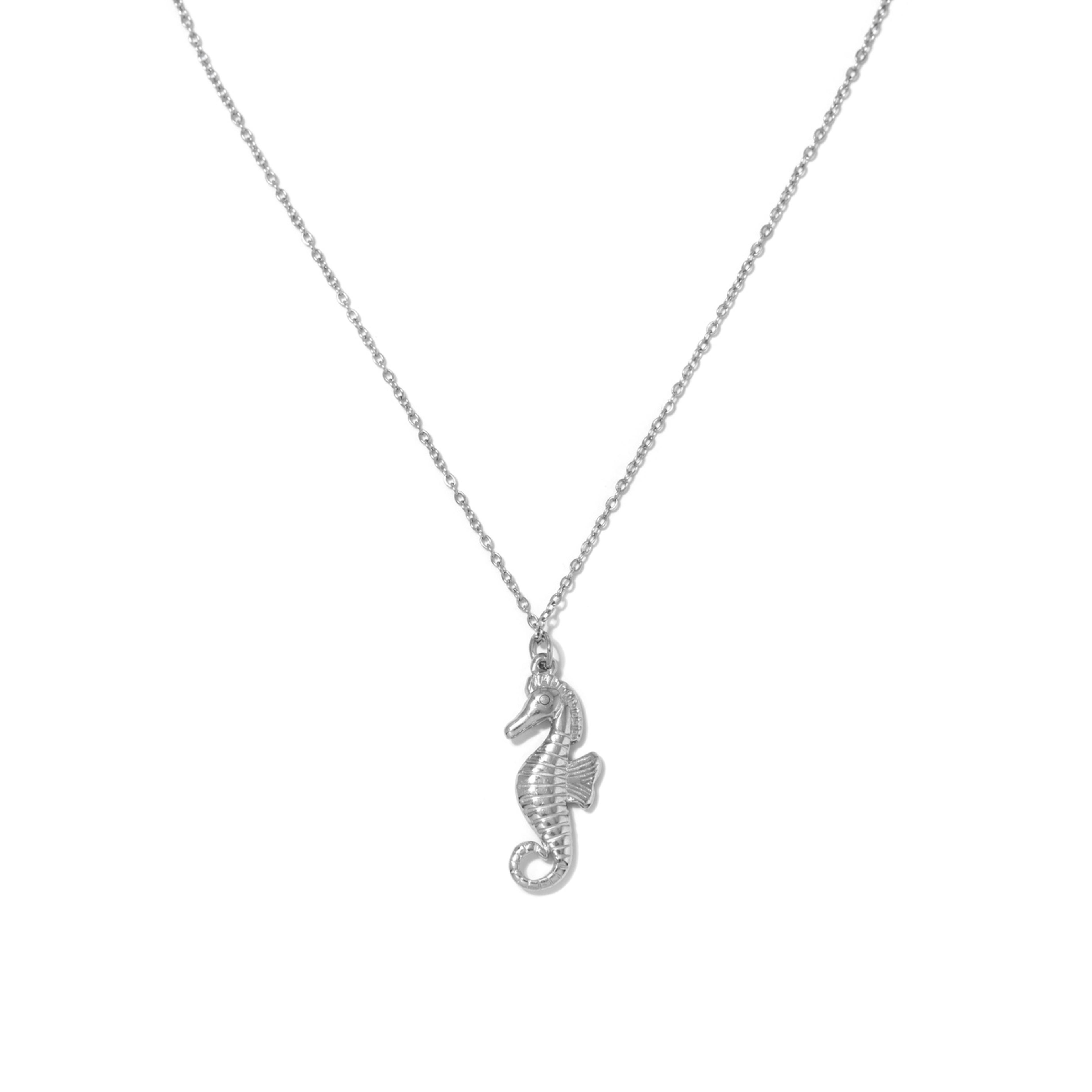 Elegant Seahorse Necklace Stainless Steel Ocean Pendant Clavicle Chain For Women 2