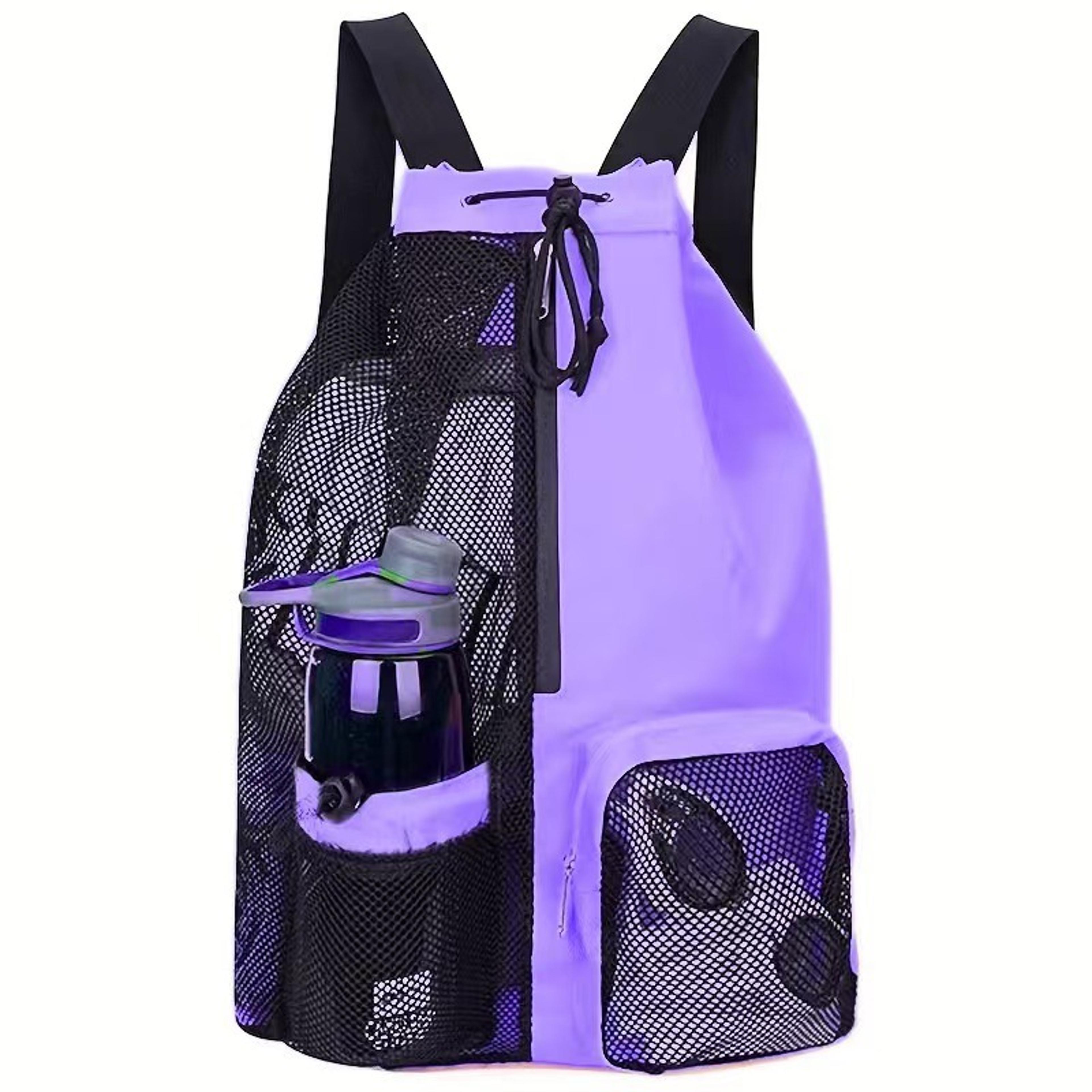 Mesh Swim Bag Drawstring Backpack With Wet Dry Pocket For Beach Gym  Swimming Gear 5