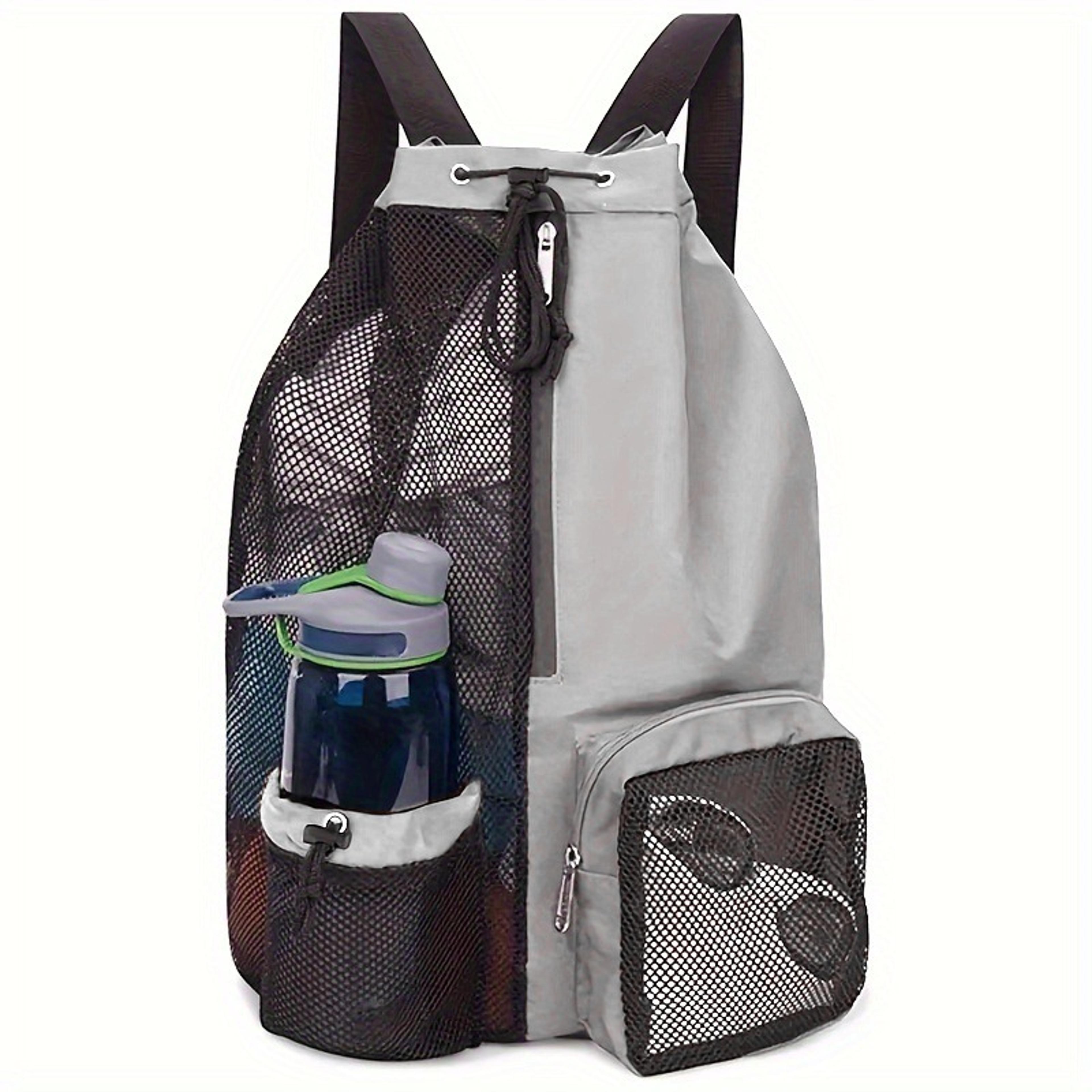 Mesh Swim Bag Drawstring Backpack With Wet Dry Pocket For Beach Gym  Swimming Gear 6