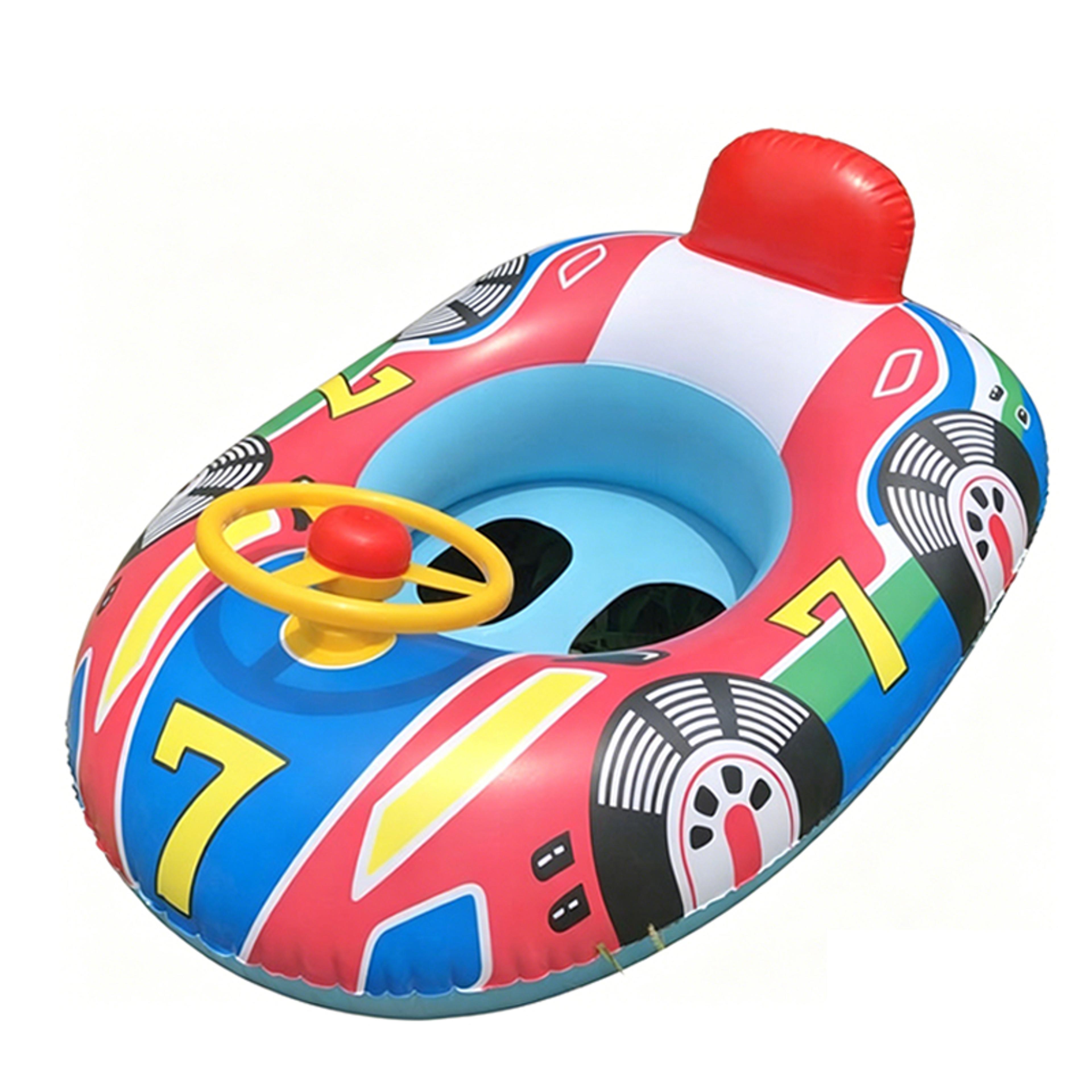 Toddler Pool Float Car  Airplane Inflatable Swim Ring With Handles For Kids Summer Water Fun 3