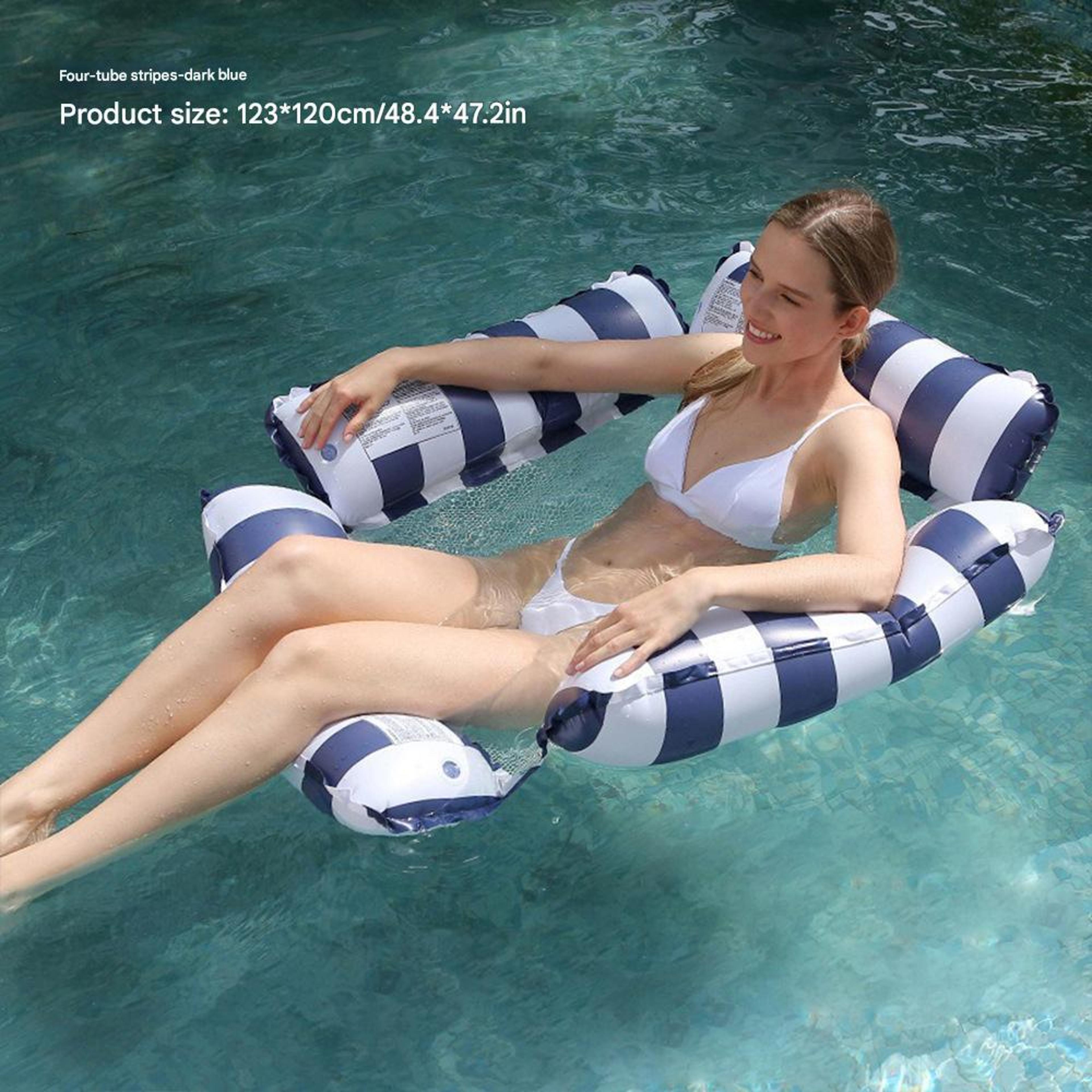 Premium Water Hammock Inflatable Pool Float Foldable Floating Pool Lounge For Relaxing  Summer Fun 1