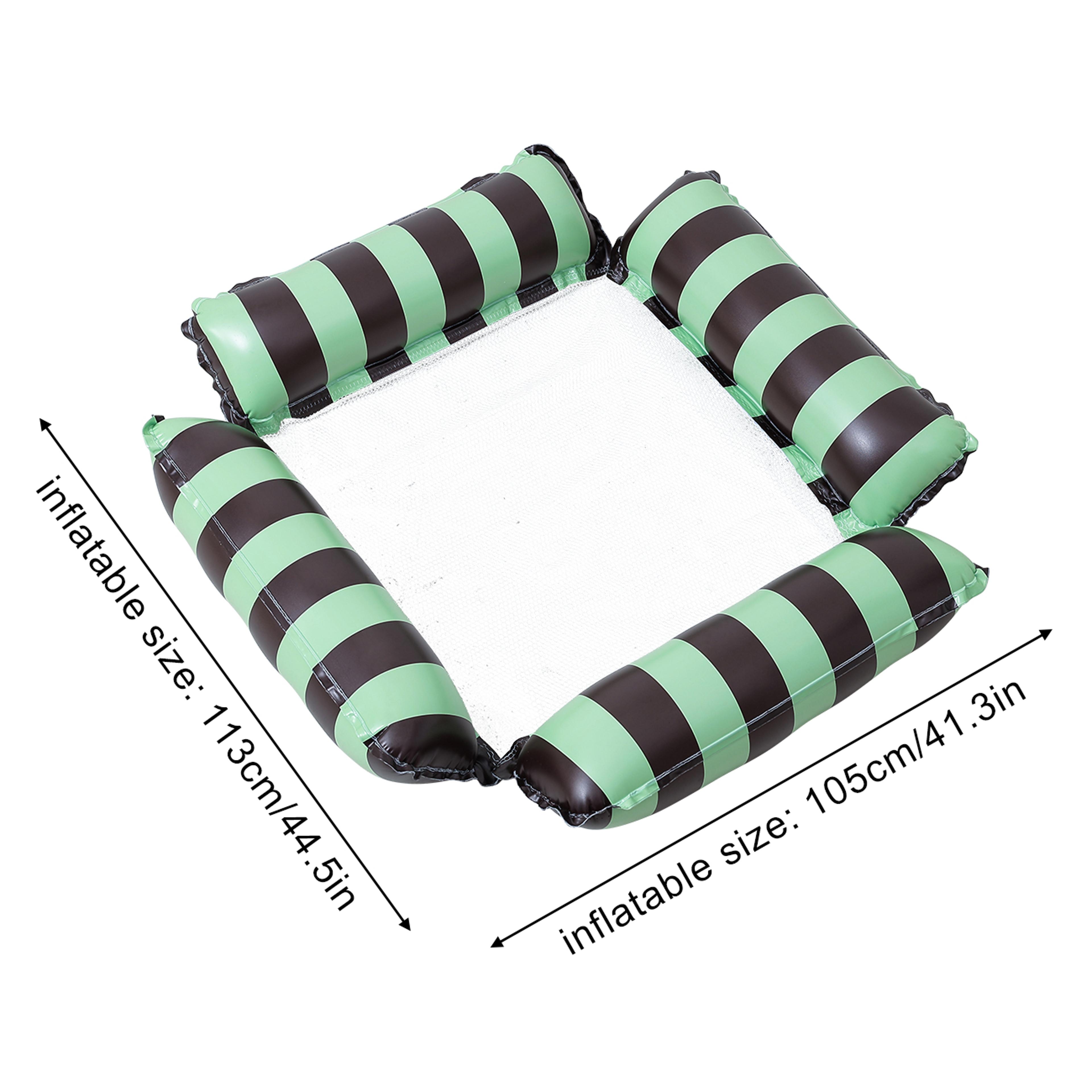 Cooling Mesh Inflatable Pool Float Water Hammock Chair For Adults Portable Pool Lounge Chair For Su 3