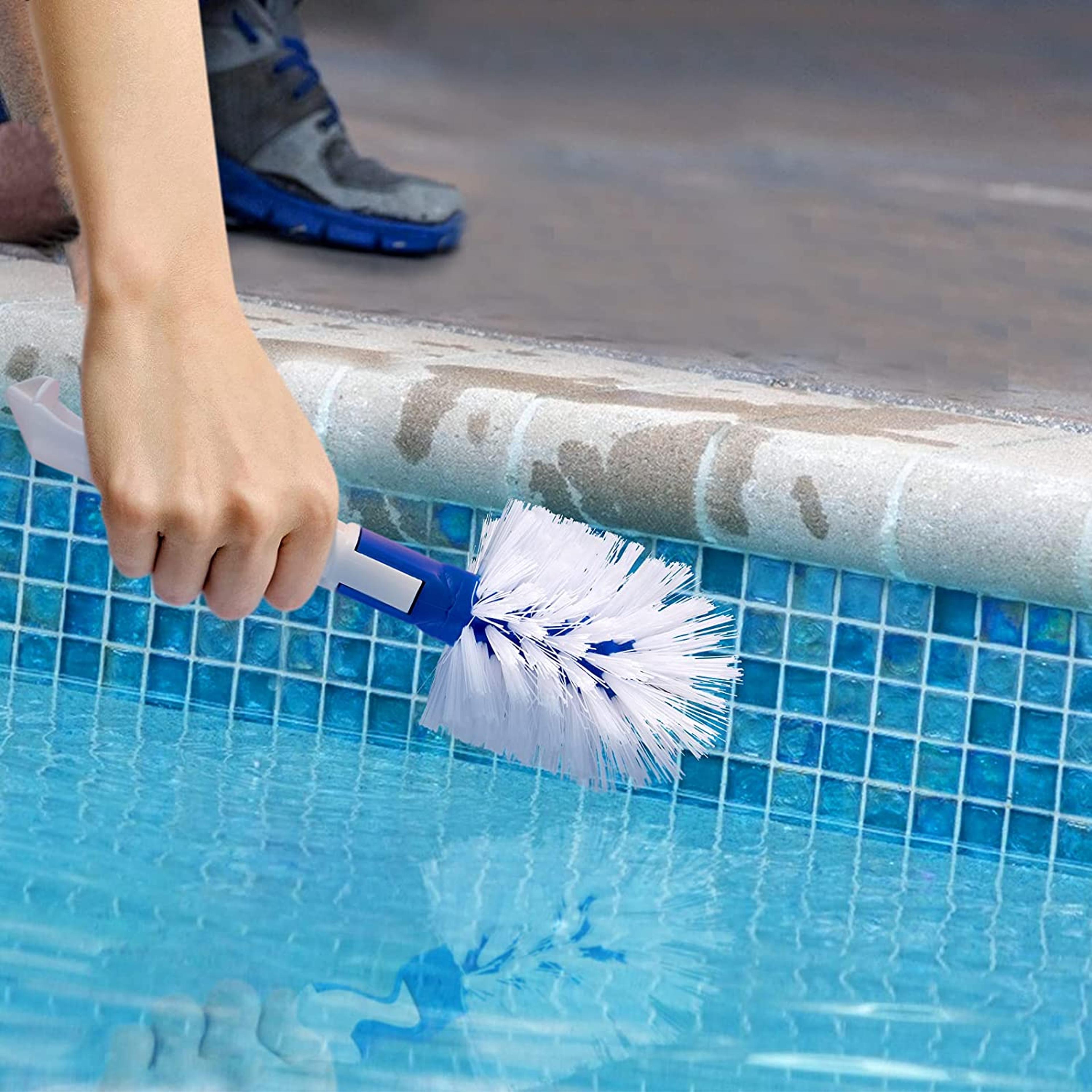 Complete Pool Cleaning Kit With Aluminum Pole Leaf Skimmer  Pool Brush For Easy Pool Maintenance 1