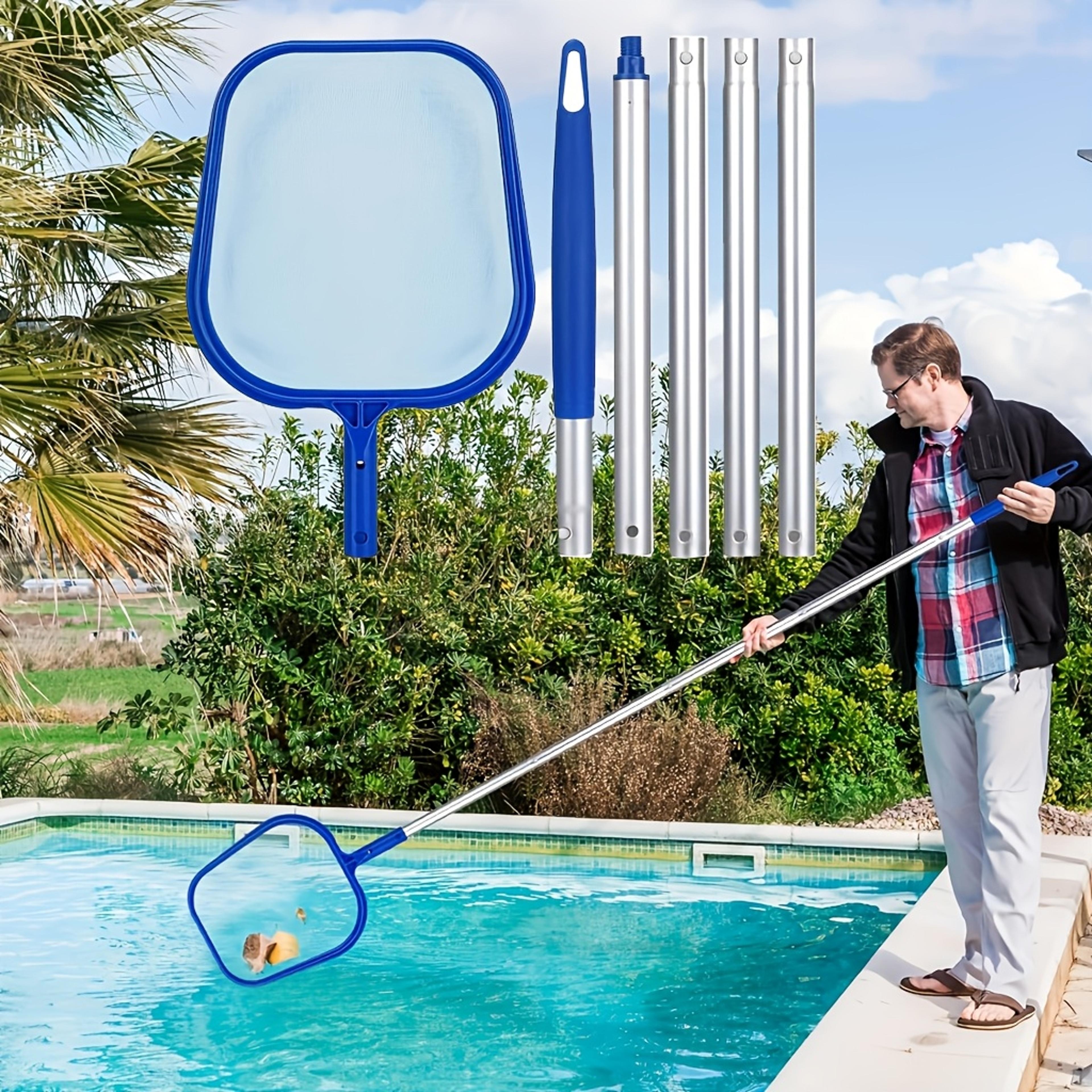Adjustable Pool Skimmer Net With Section Aluminum Pole For Pool Pond  Hot Tub Cleaning 2
