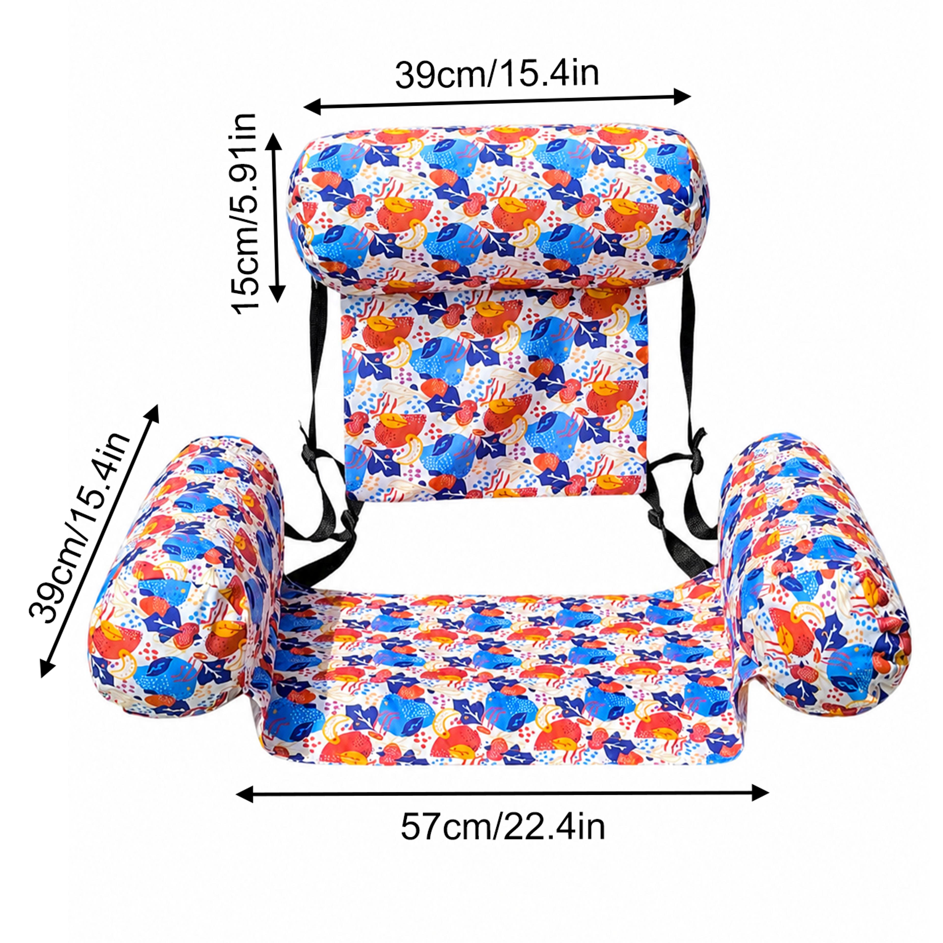 Premium Pool Float Chair With Fabric Cover Adjustable Water Hammock Lounge For Pool  Beach 3