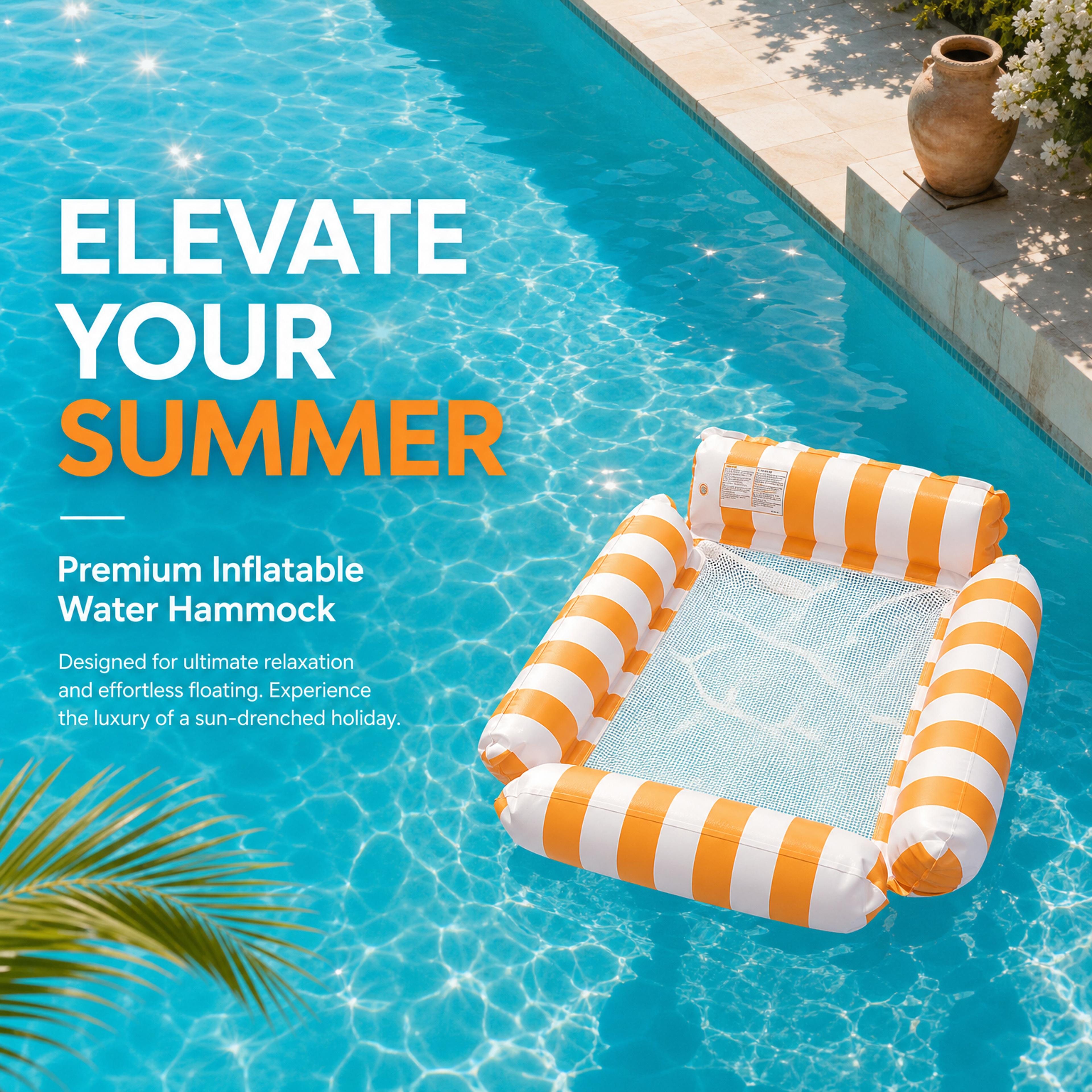 Inflatable Pool Float Thickened PVC Anti Rollover Water Lounger For Adults Summer Beach Pool Party 1