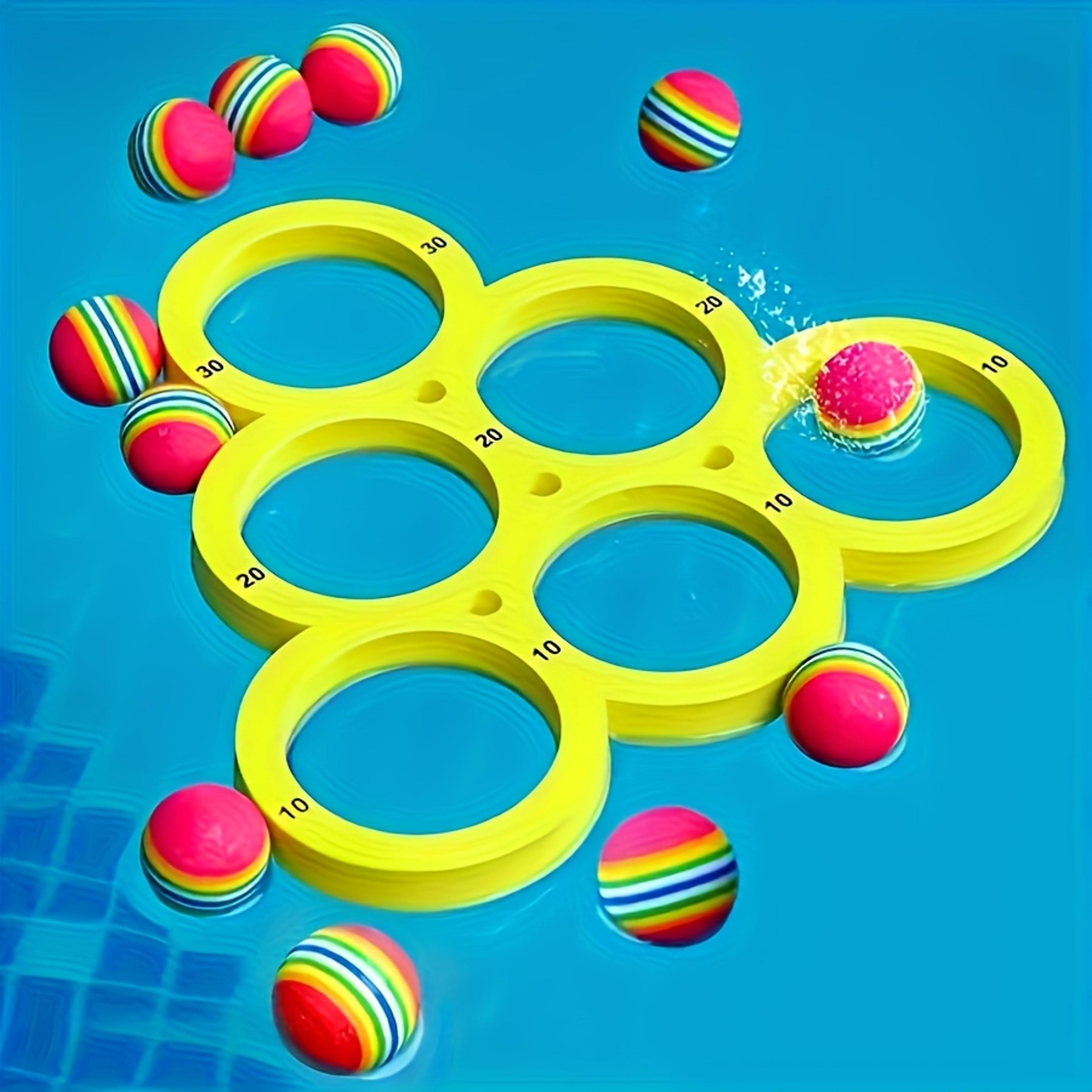 floating pool toss game set water sports game for family pool parties, beach & backyard fun