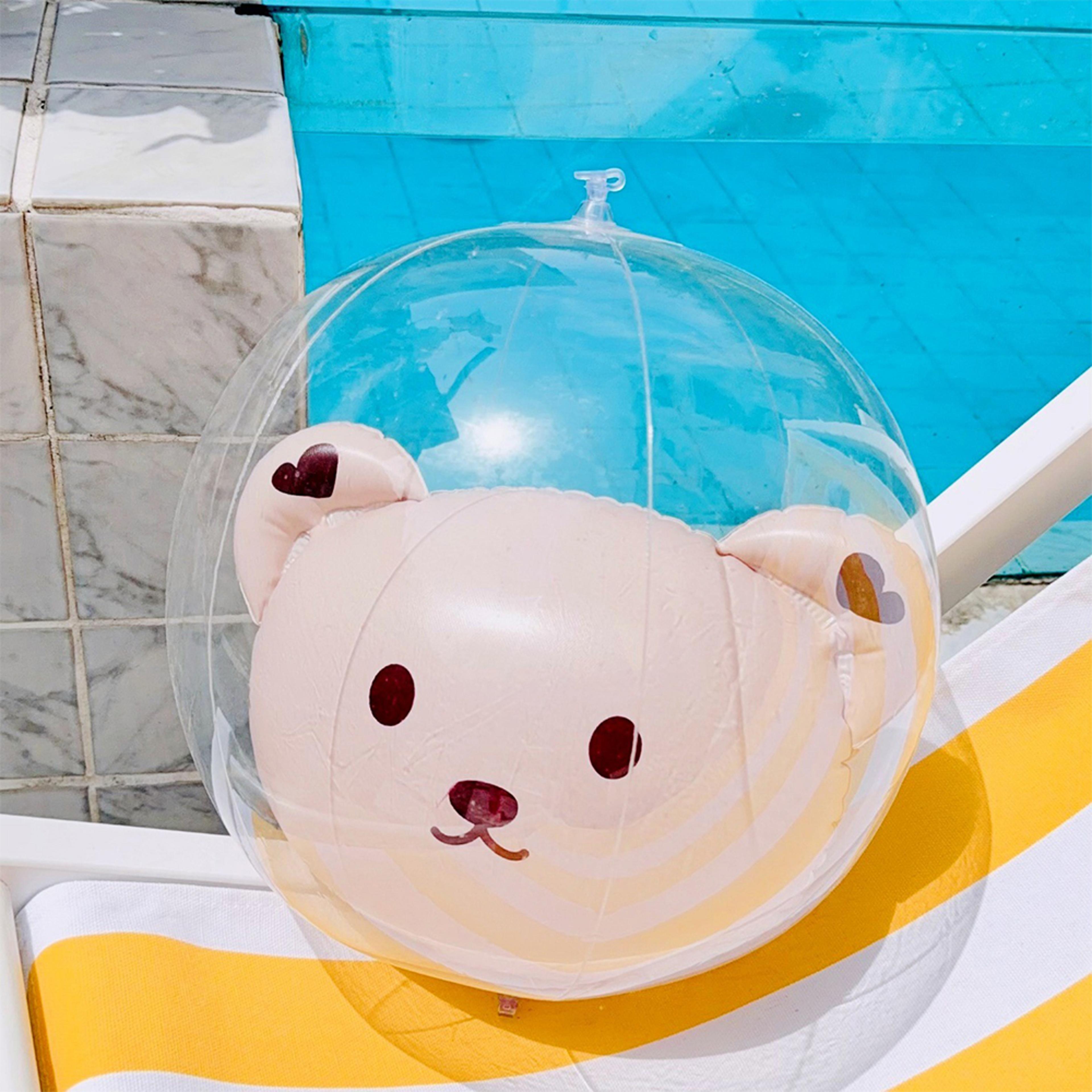 Cute Bear  Rabbit Inflatable Beach Ball Pool Float Ball For Kids Summer Pool Party Fun 3