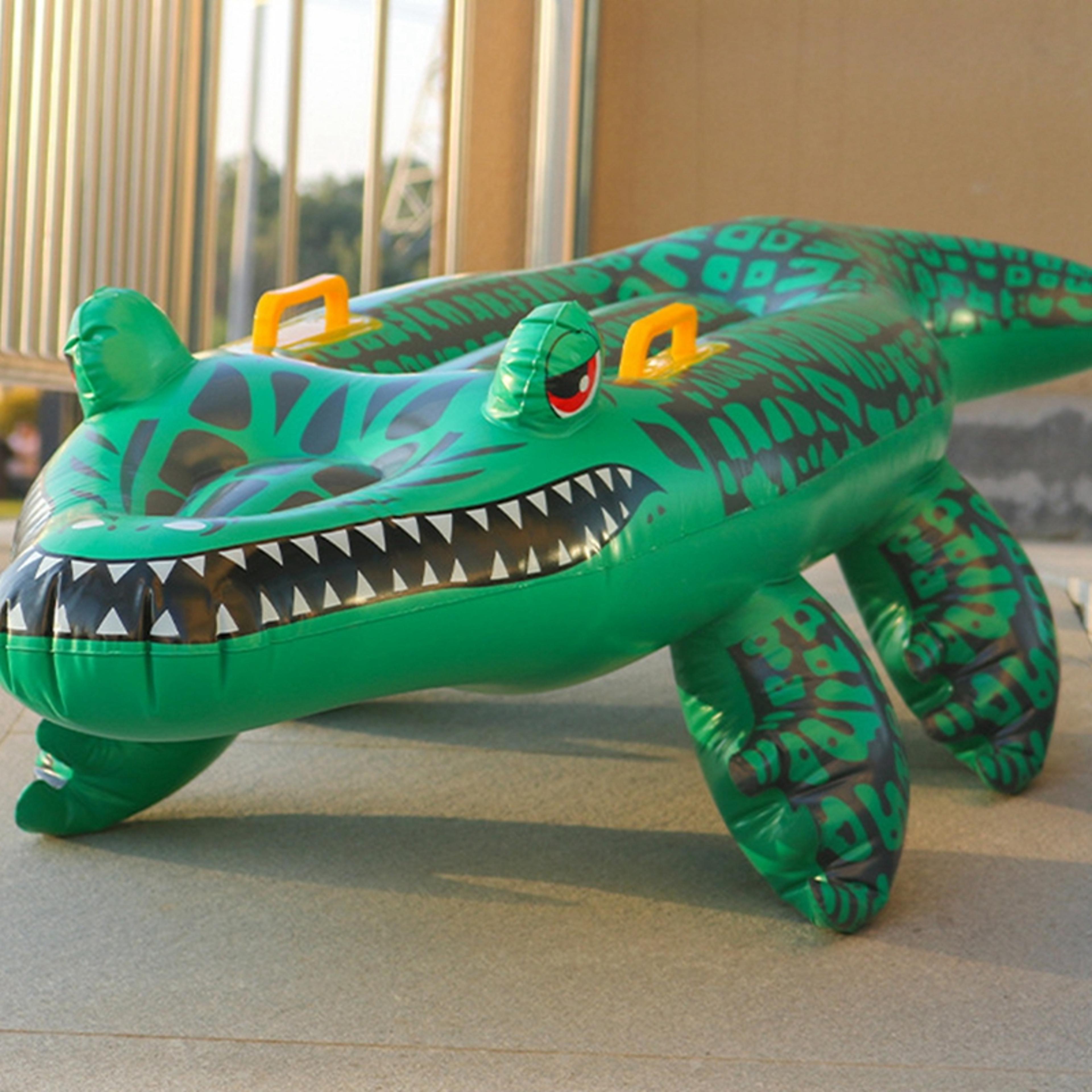 Inflatable Crocodile Float For Kids Realistic Animal Pool Float  Summer Water Toy 3
